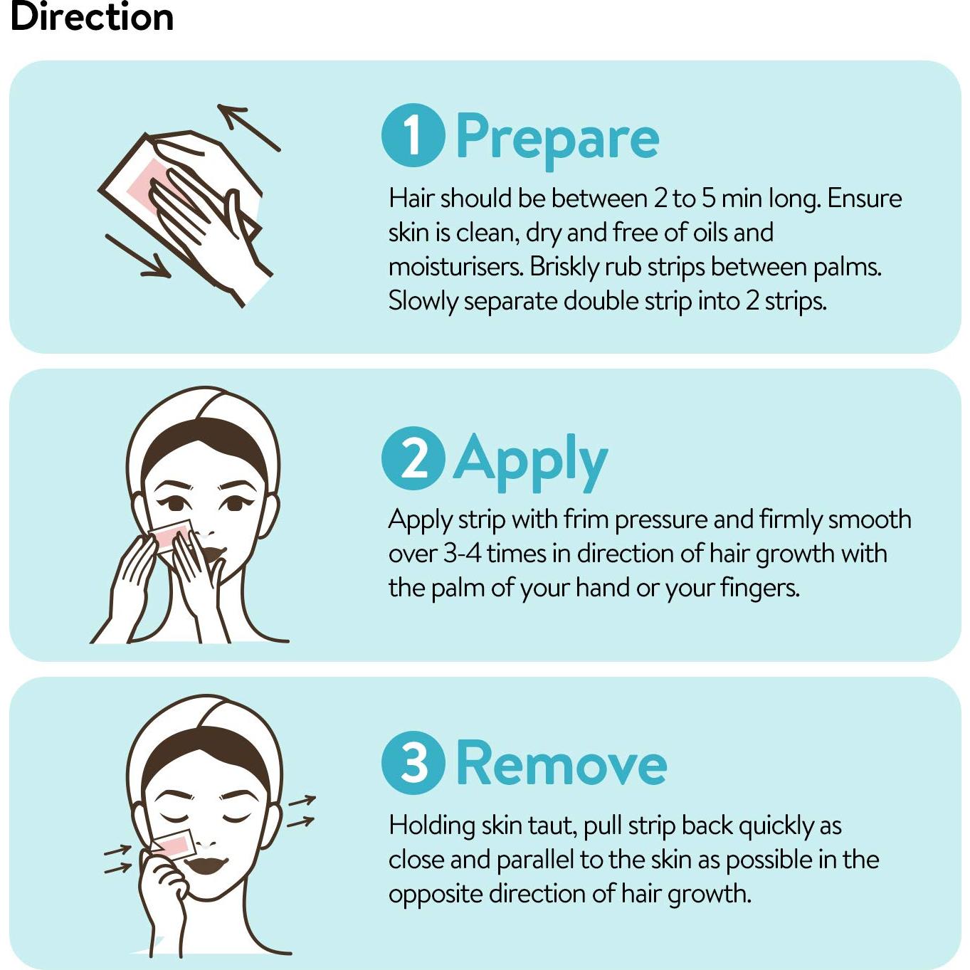 Cintas de Cera GleeBee 60 Piezas para Eliminación de Vello