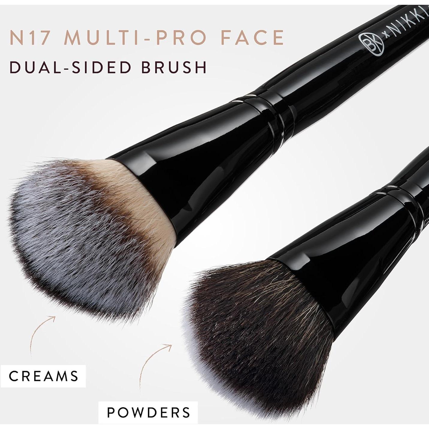 Brocha Multi-Pro BK Beauty N17 Doble Cara para Maquillaje
