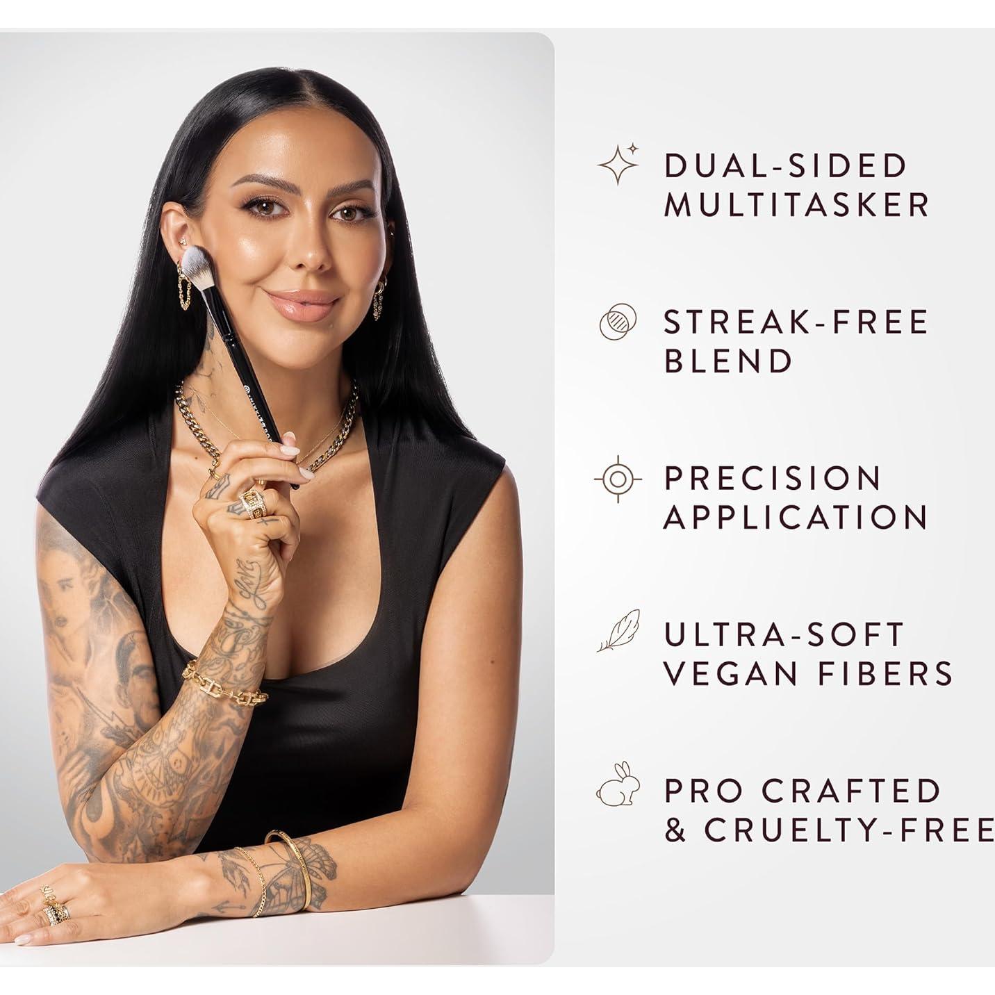 Brocha Multi-Pro BK Beauty N17 Doble Cara para Maquillaje