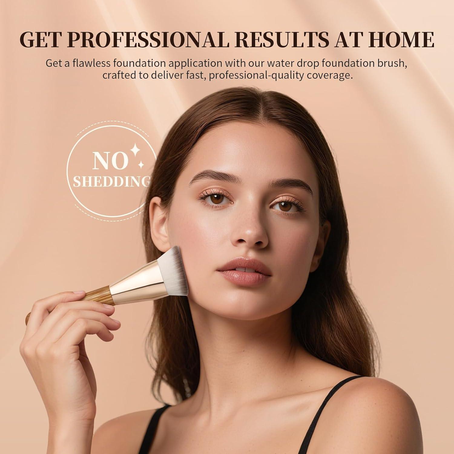 Brocha de Fundación Angulada DUcare 4 cm para Maquillaje Profesional