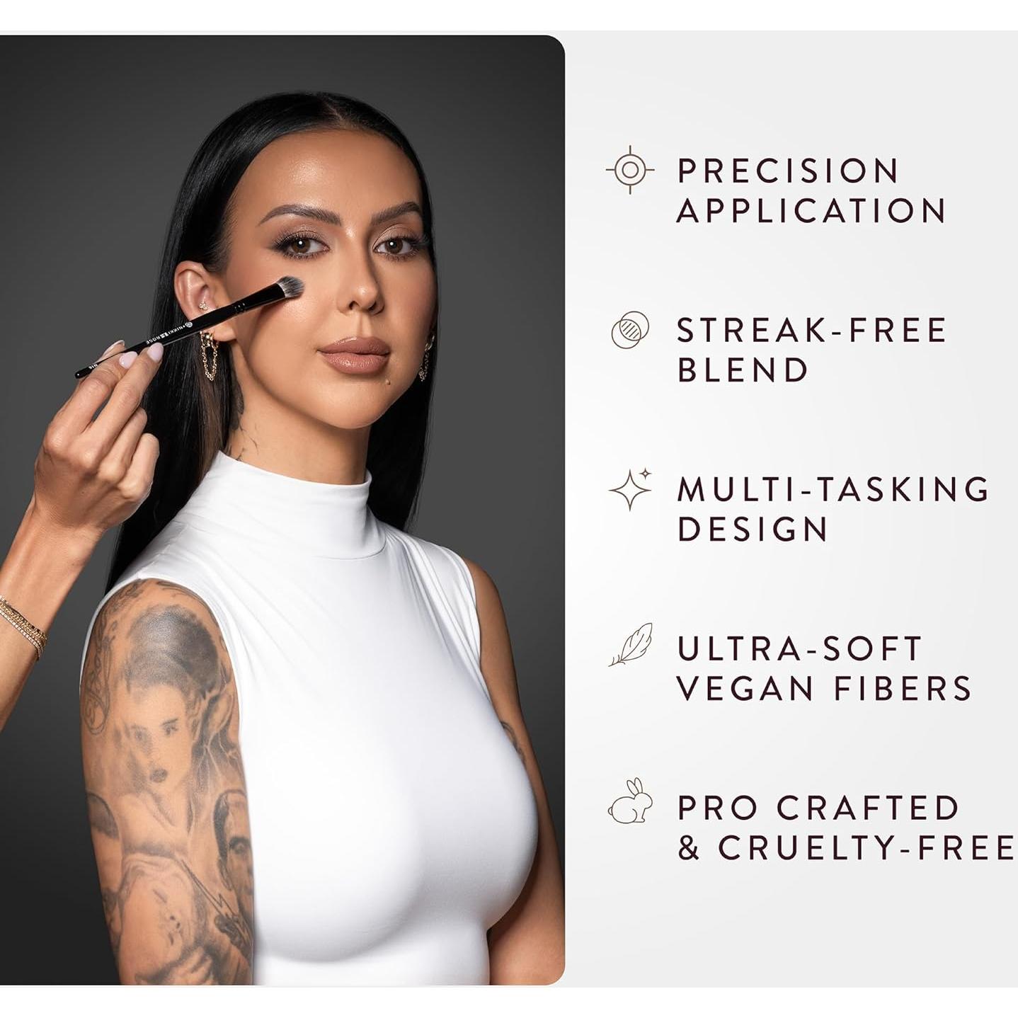 Brocha de Corrector BK Beauty N16 Nikki La Rose - Precisión y Mezcla