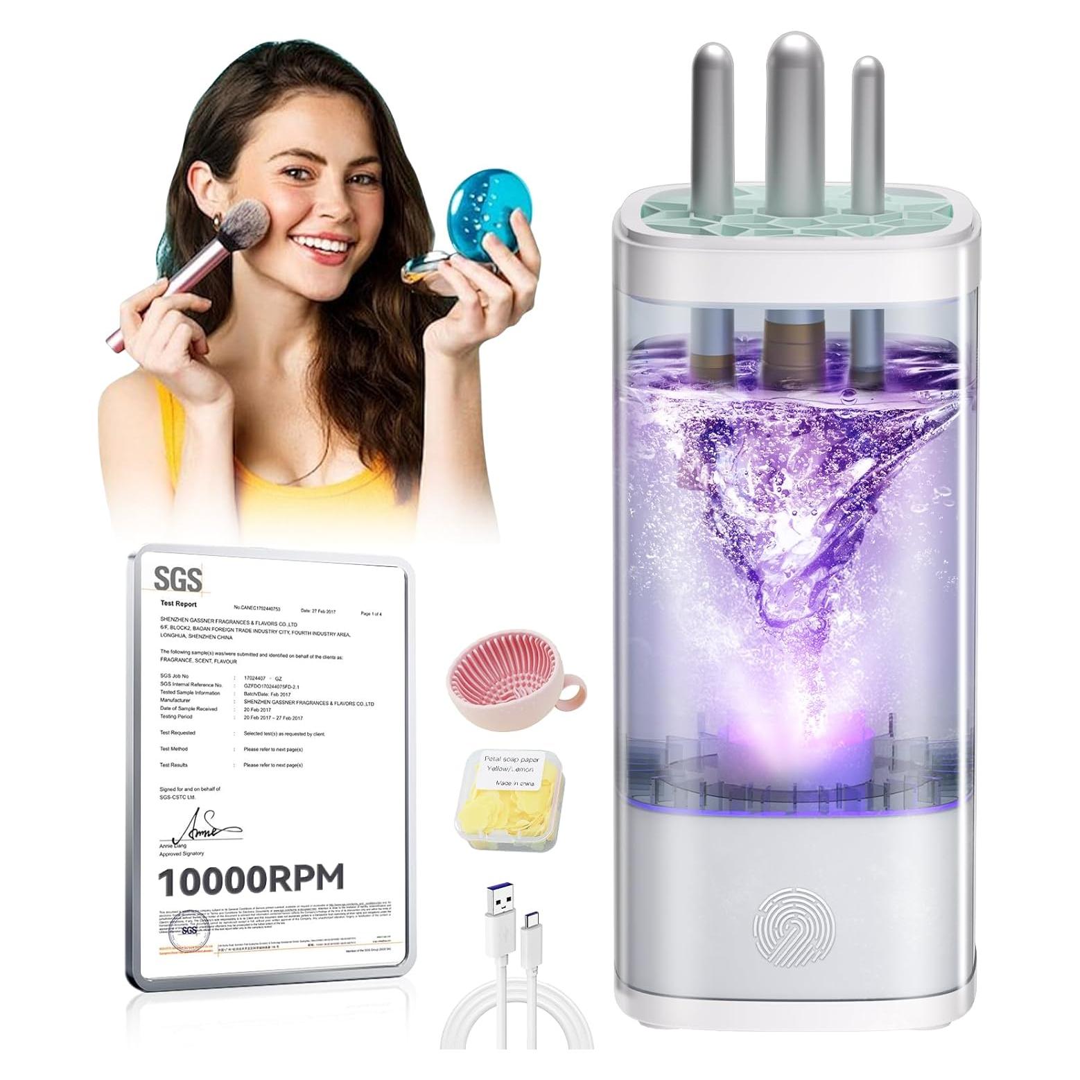 Limpiadora de Brochas de Maquillaje MSDQQTIY 10,000 RPM