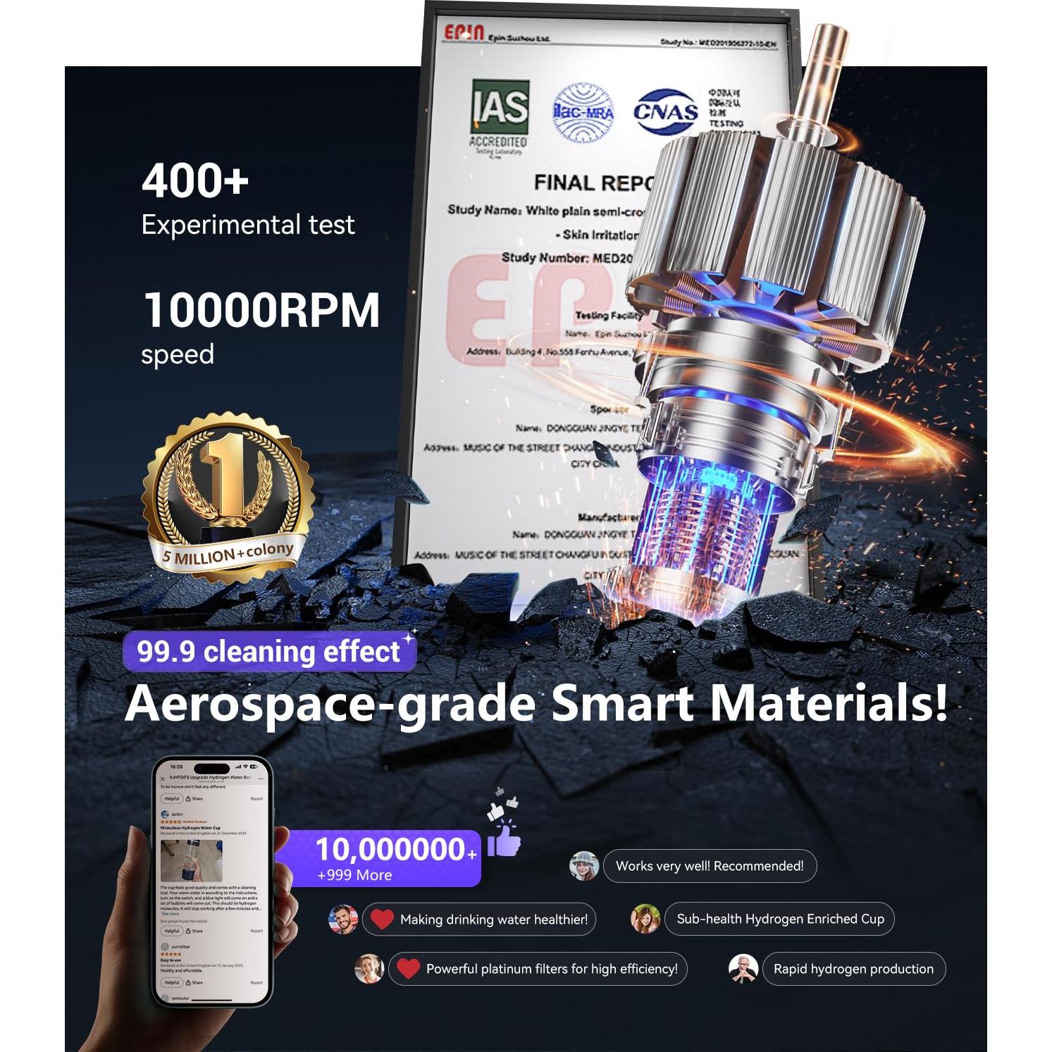 Limpiadora de Brochas de Maquillaje MSDQQTIY 10,000 RPM