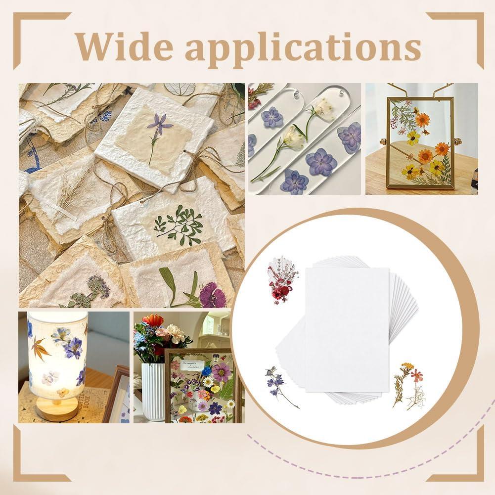 Papel Absorbente para Prensado de Flores OLYCRAFT 50Pcs 30.5x20.3cm