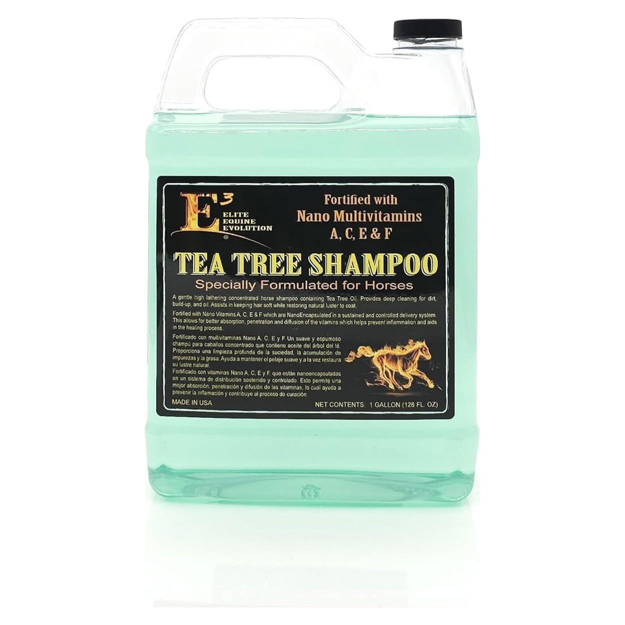 Champú E3 para Caballos con Aceite de Árbol de Té 3.78 L