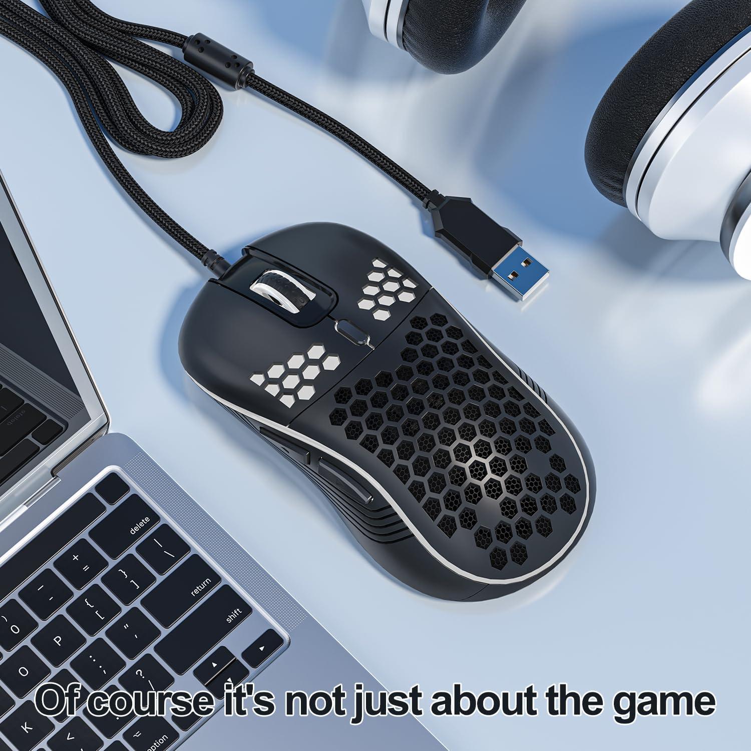 Ratón Gaming Con Cable AVMTON RGB Ergonómico 6 Botones