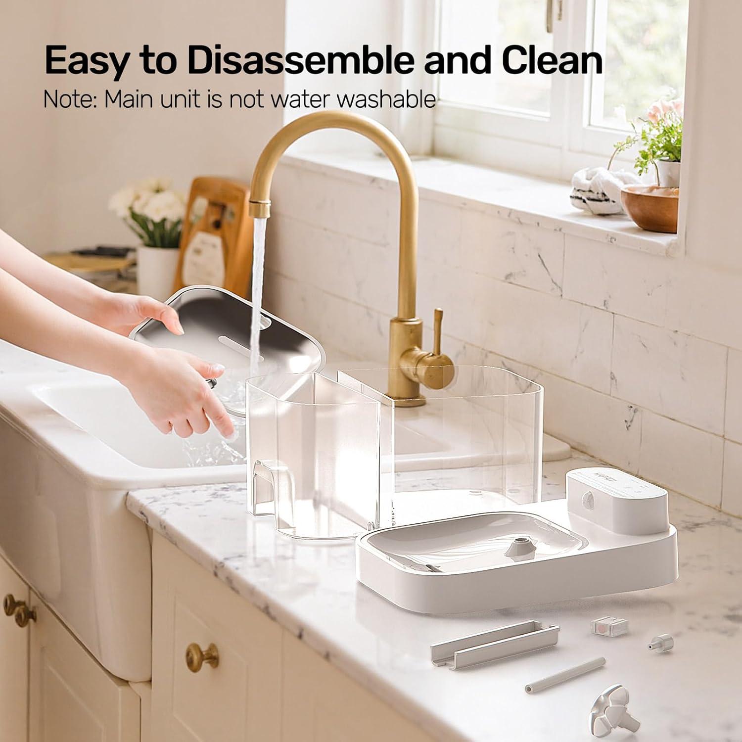 Fuente de Agua para Gatos HAPAW 3L, Sin Filtro, Wi-Fi, Batería 5000mAh