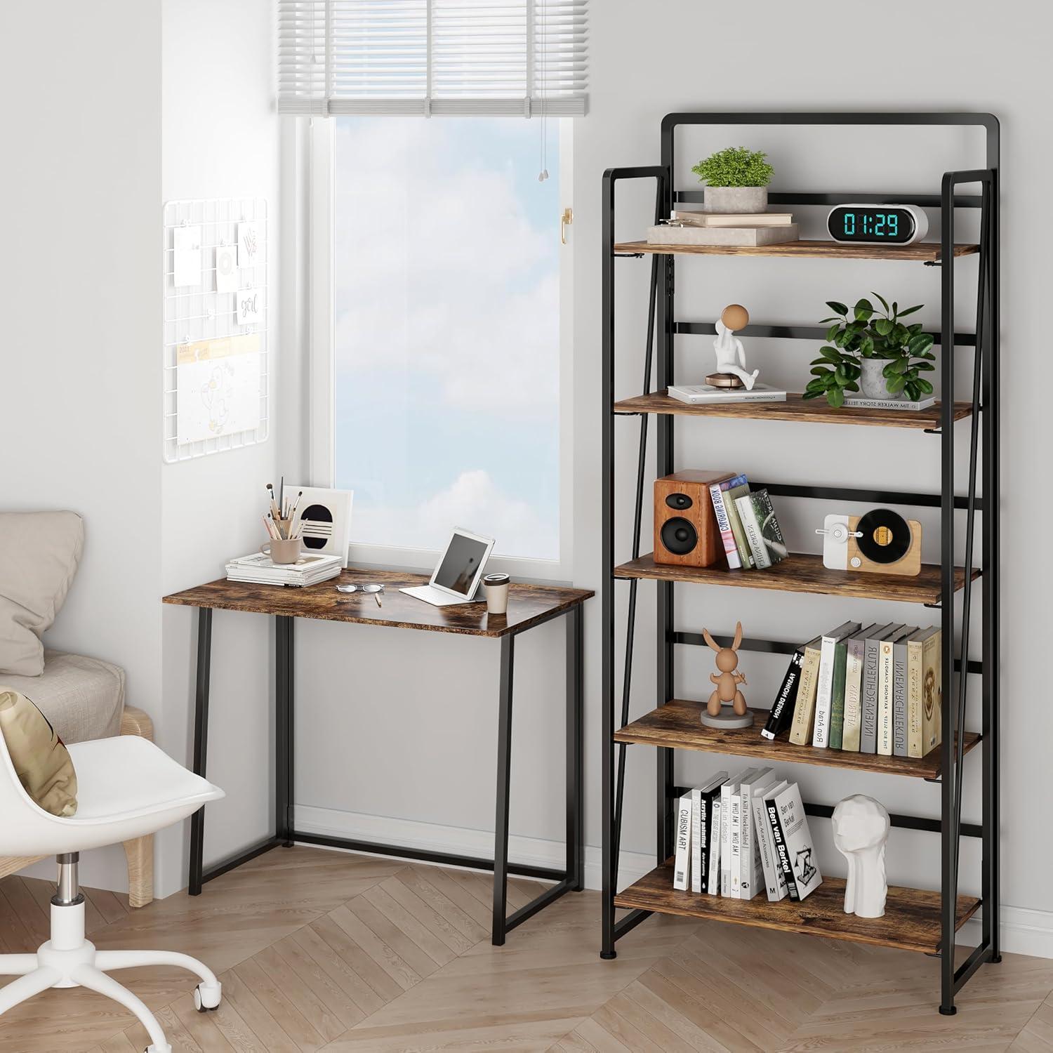 Estantería Plegable BHG 5 Niveles Color Fuego Sin Montaje