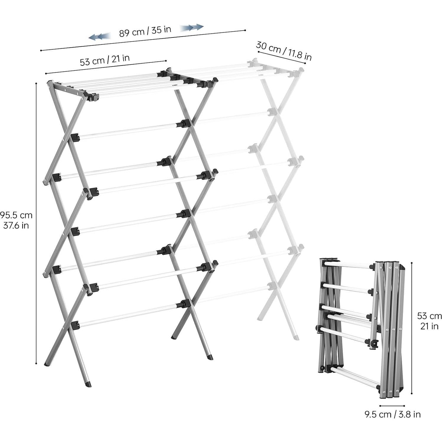 Estante de Secado de Ropa Plegable APEXCHASER 88.9x30x95.6cm