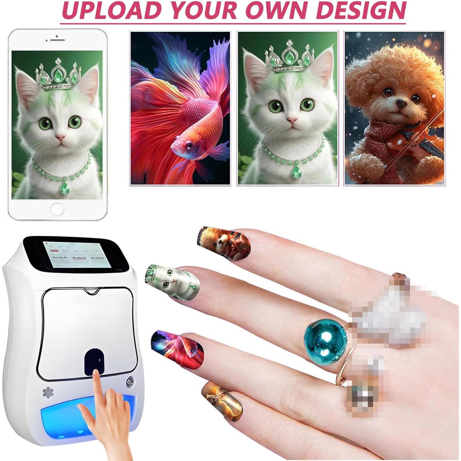 Impresora de Uñas 3D Inteligente Flatpincololee 4800DPI