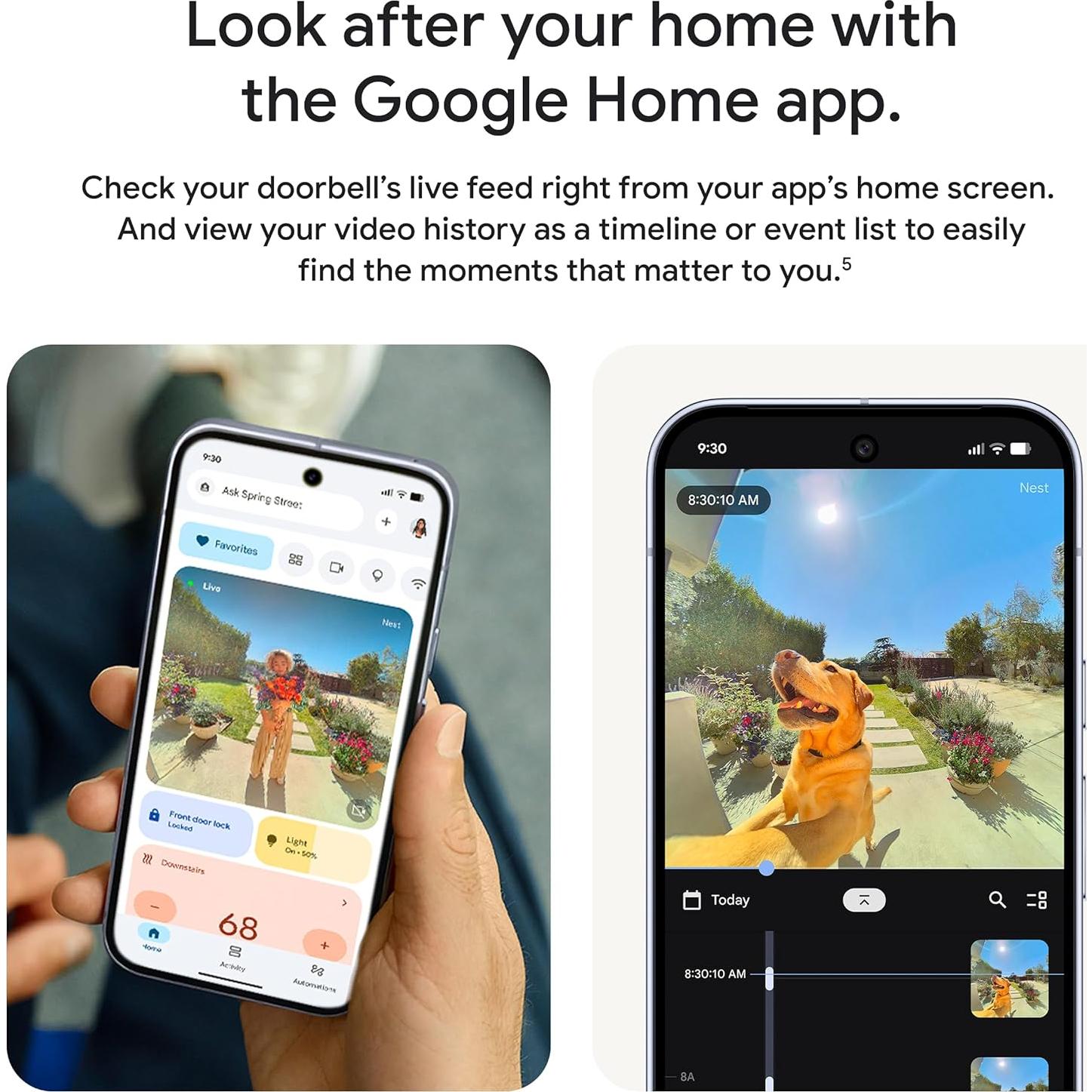 Timbre Google Nest con cable 3ra Gen 2K HDR Hazel