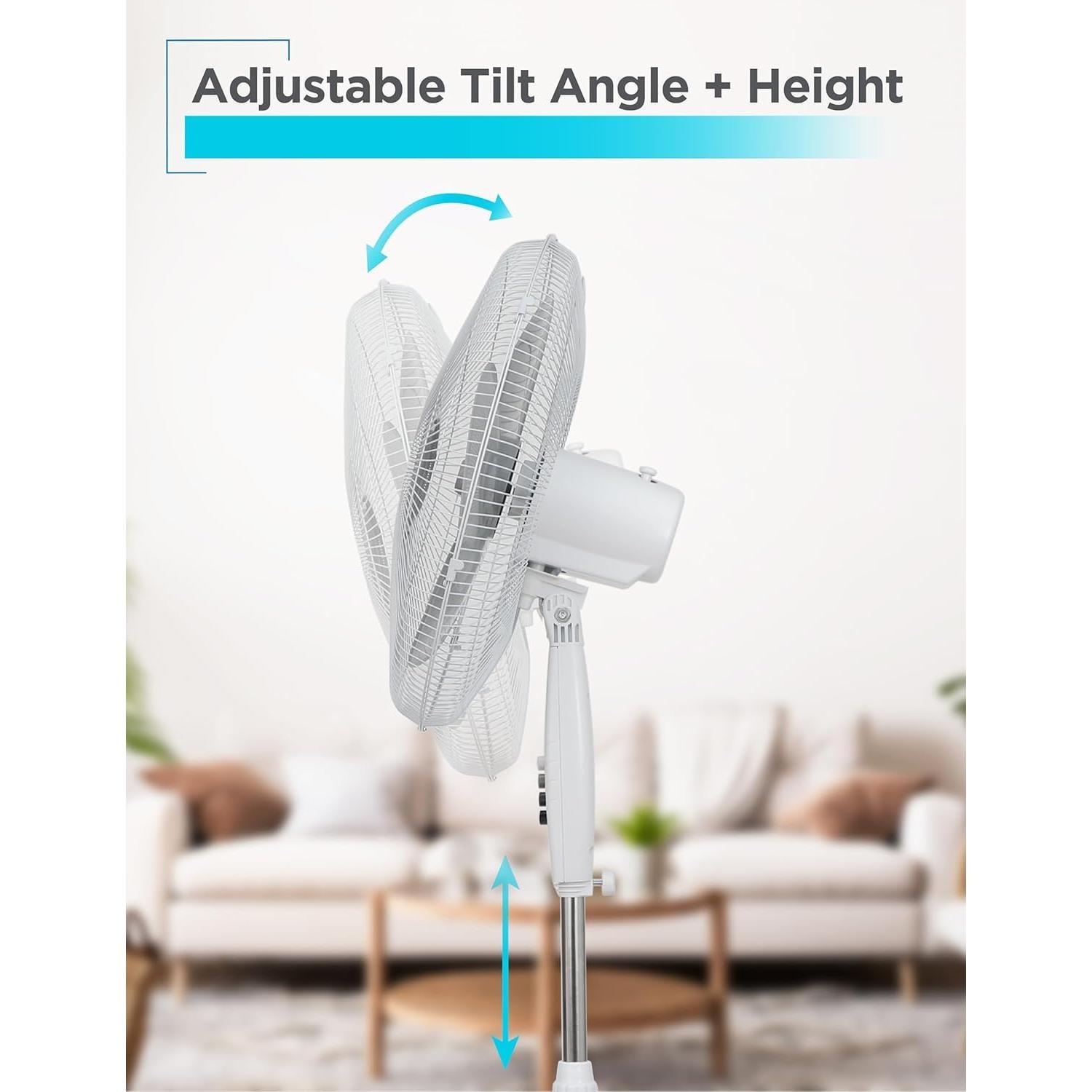 Ventilador de Pedestal BLACK+DECKER BFP18SXW 45.7 cm Oscilante