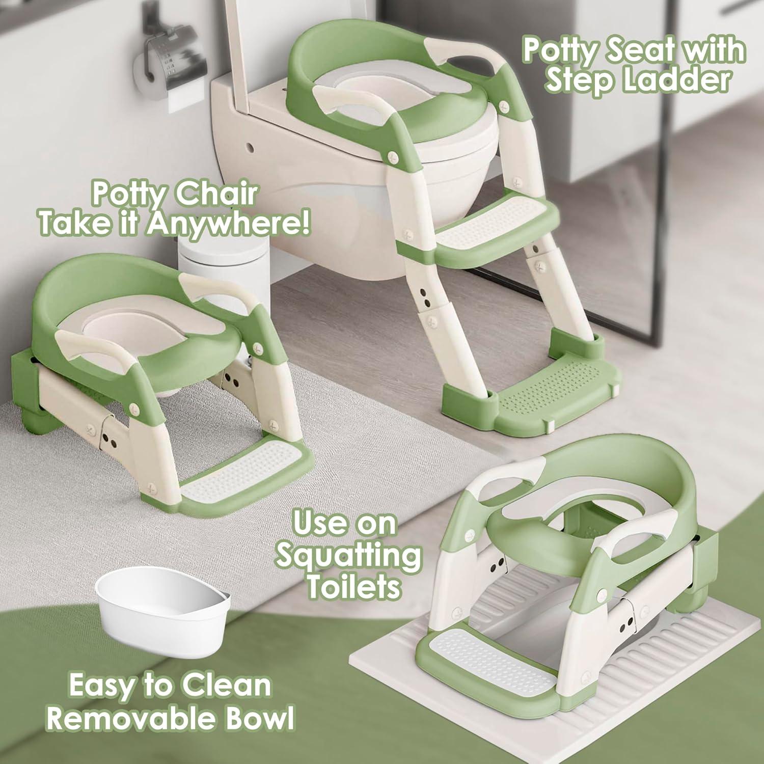 Asiento de Entrenamiento para Baño 3 en 1 Argenens Verde