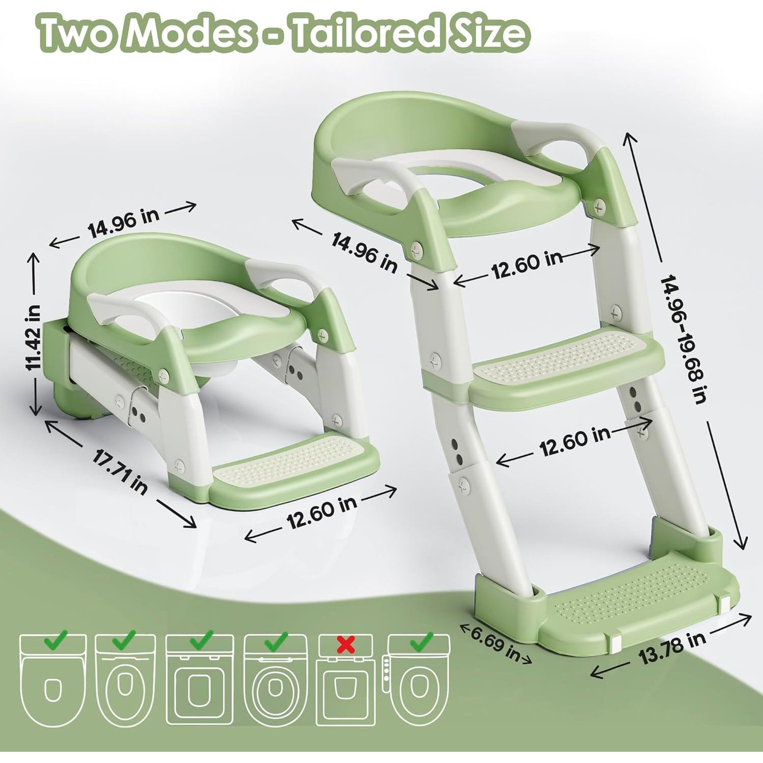 Asiento de Entrenamiento para Baño 3 en 1 Argenens Verde