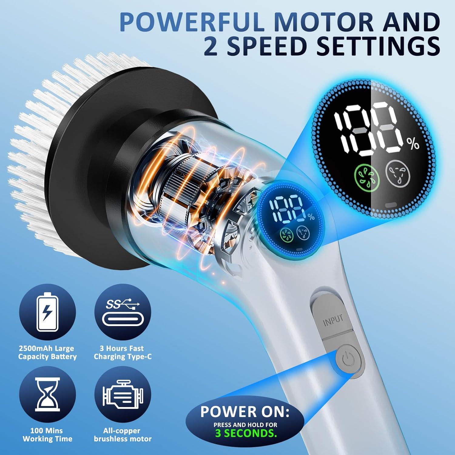 Limpiador Eléctrico EYEFEAT A12 con 7 Cabezas y Batería IPX7