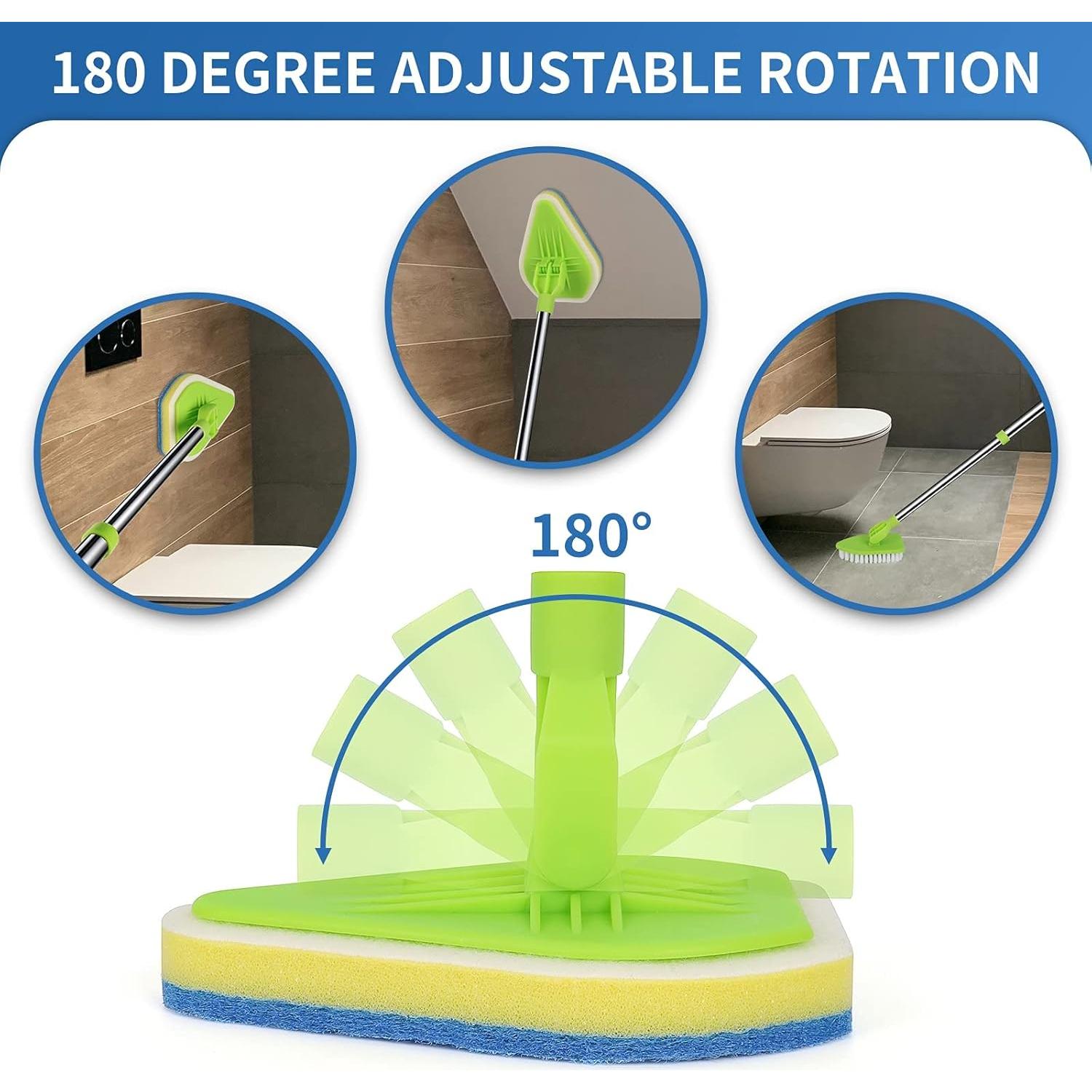 Cepillo de limpieza 2 en 1 JDNOZW con mango extensible 94 cm