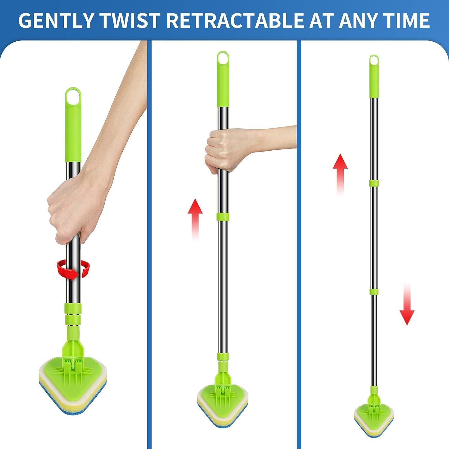 Cepillo de limpieza 2 en 1 JDNOZW con mango extensible 94 cm