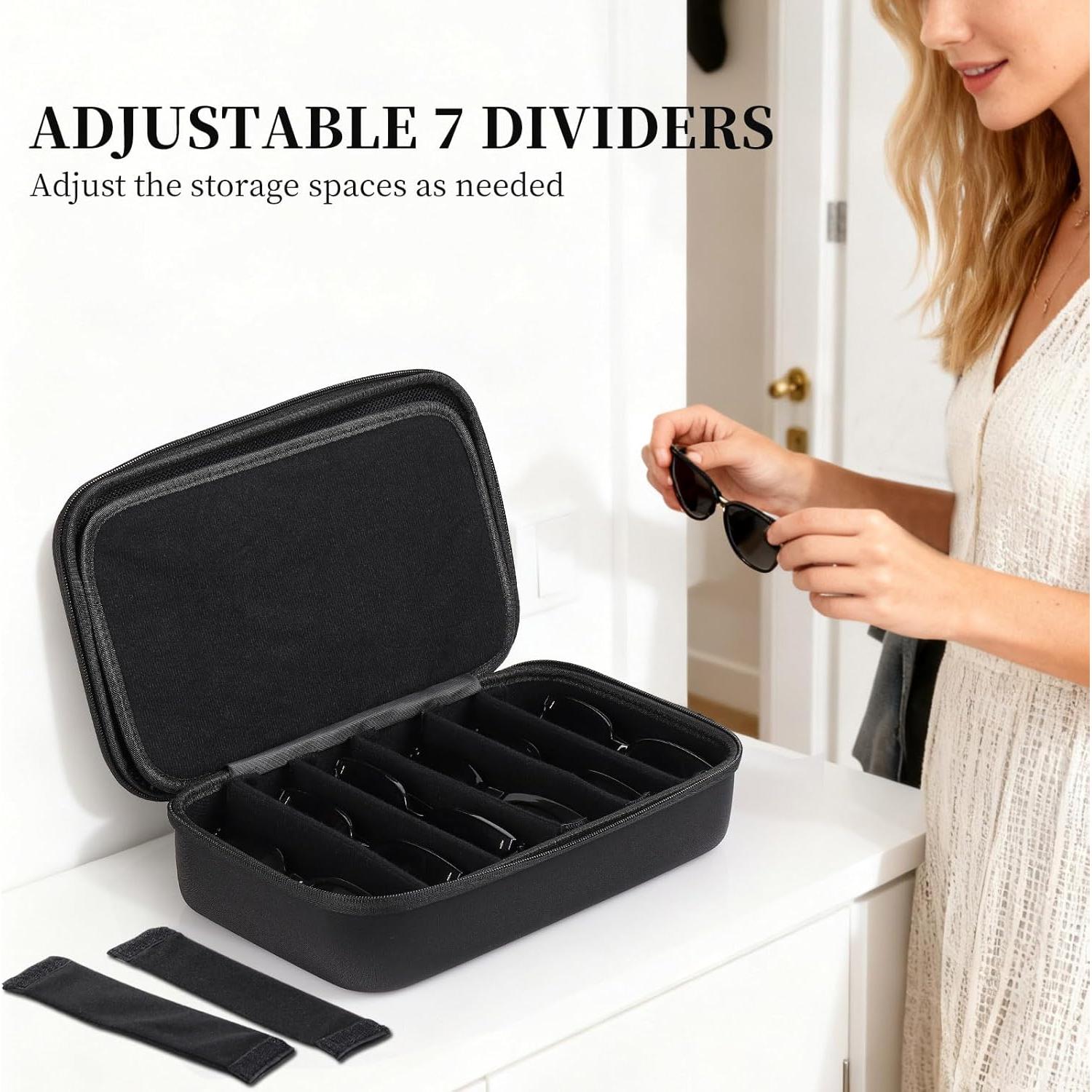 Funda Dura para Gafas AUTOARK MKAW021, 8 Gafas, Negro