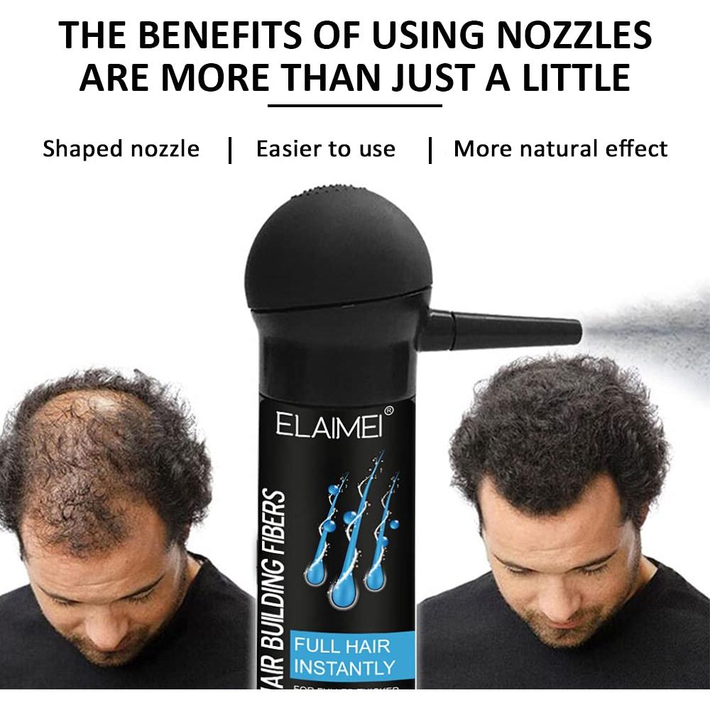 Fibras para Cabello Ralo ELAIMEI 27.5g - Indetectables y Naturales