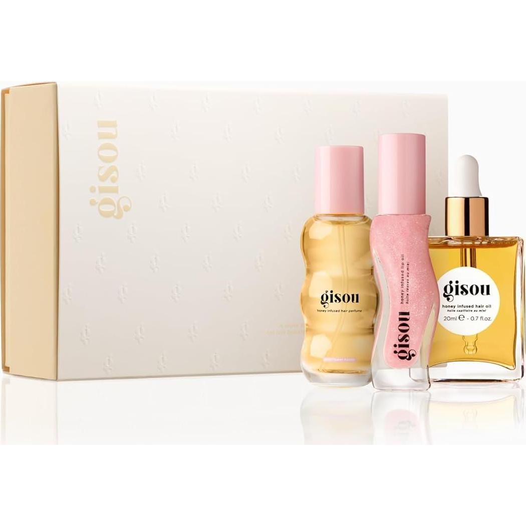 Conjunto de Viaje Gisou: Perfume para Cabello y Aceite Labial