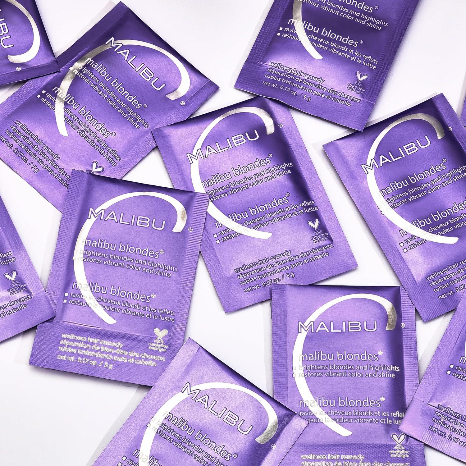 Malibu C Blondes Wellness Remedy 3 Cuentas - Elimina decoloración y restaura brillo