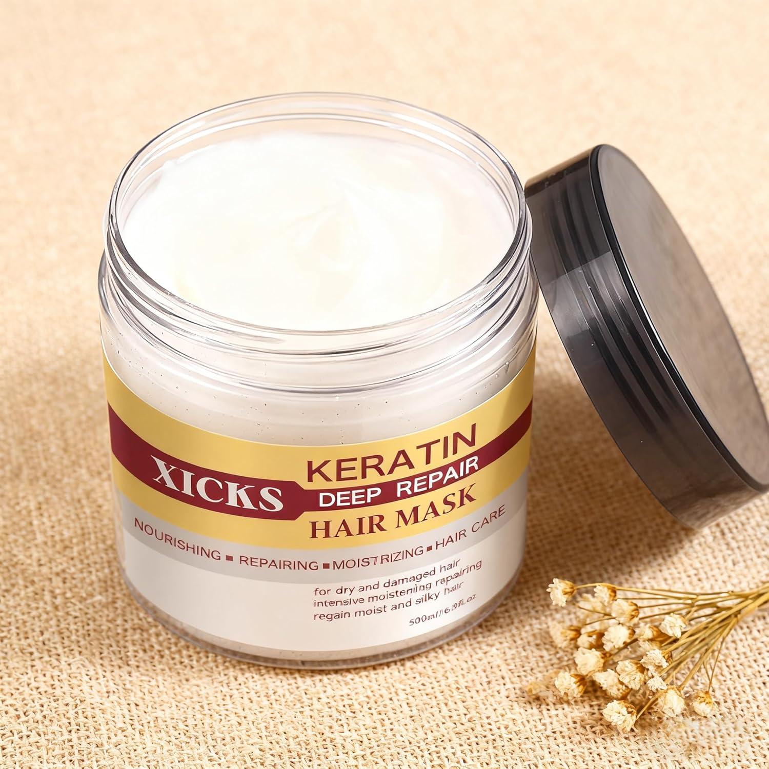 Mascarilla de Queratina y Aceite de Maca Xicks 500ml - Hidratación y Reparación