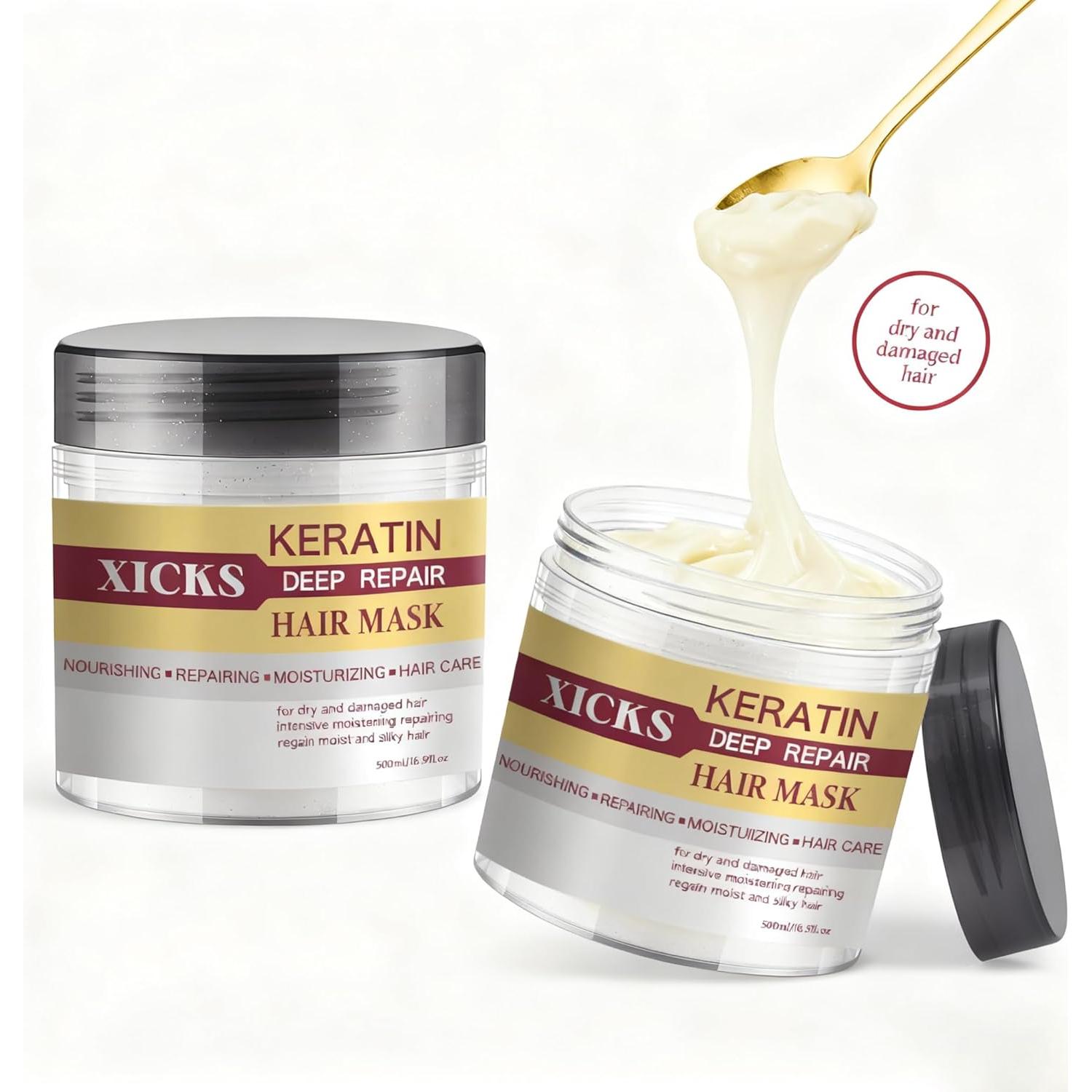 Mascarilla de Queratina y Aceite de Maca Xicks 500ml - Hidratación y Reparación