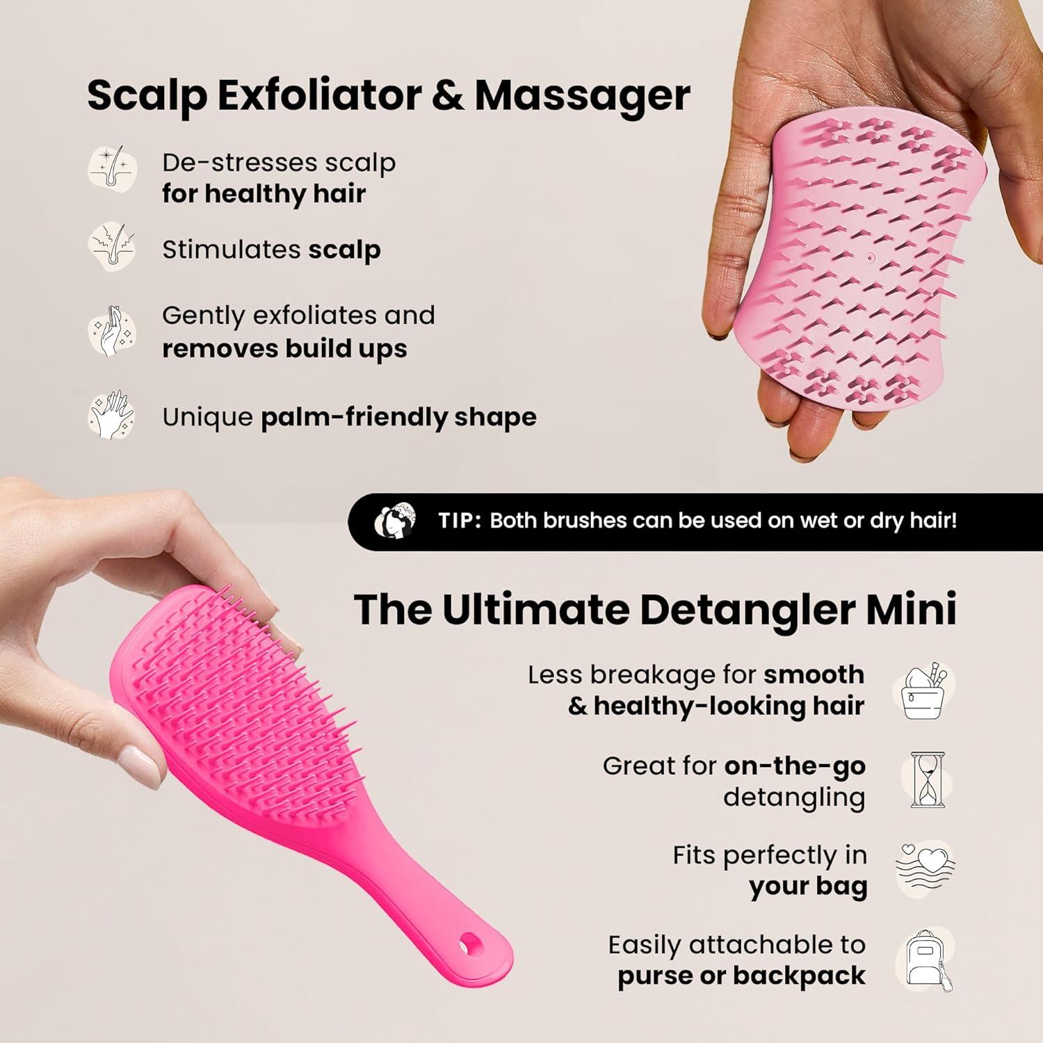 Set de Regalo Tangle Teezer Mini Cepillo y Masajeador Cuero Cabelludo
