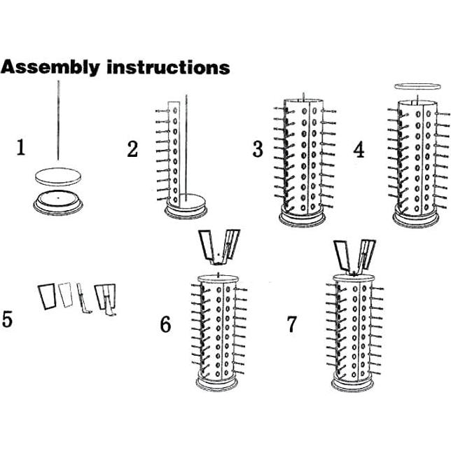 Exhibidor giratorio para 40 gafas con espejo ajustable