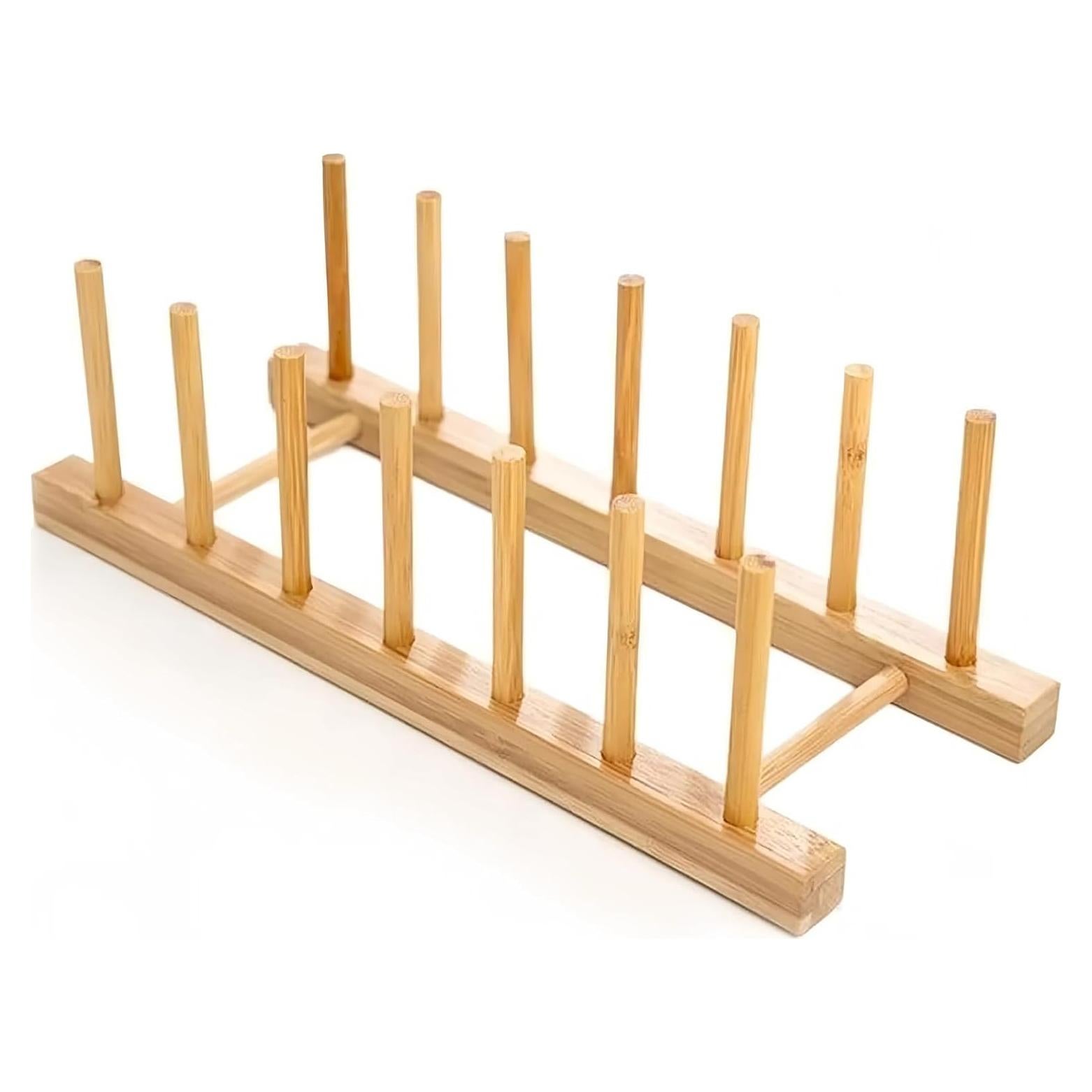 Soporte para Secar Platos de Bambú BVLJOY - Organizador de Cocina
