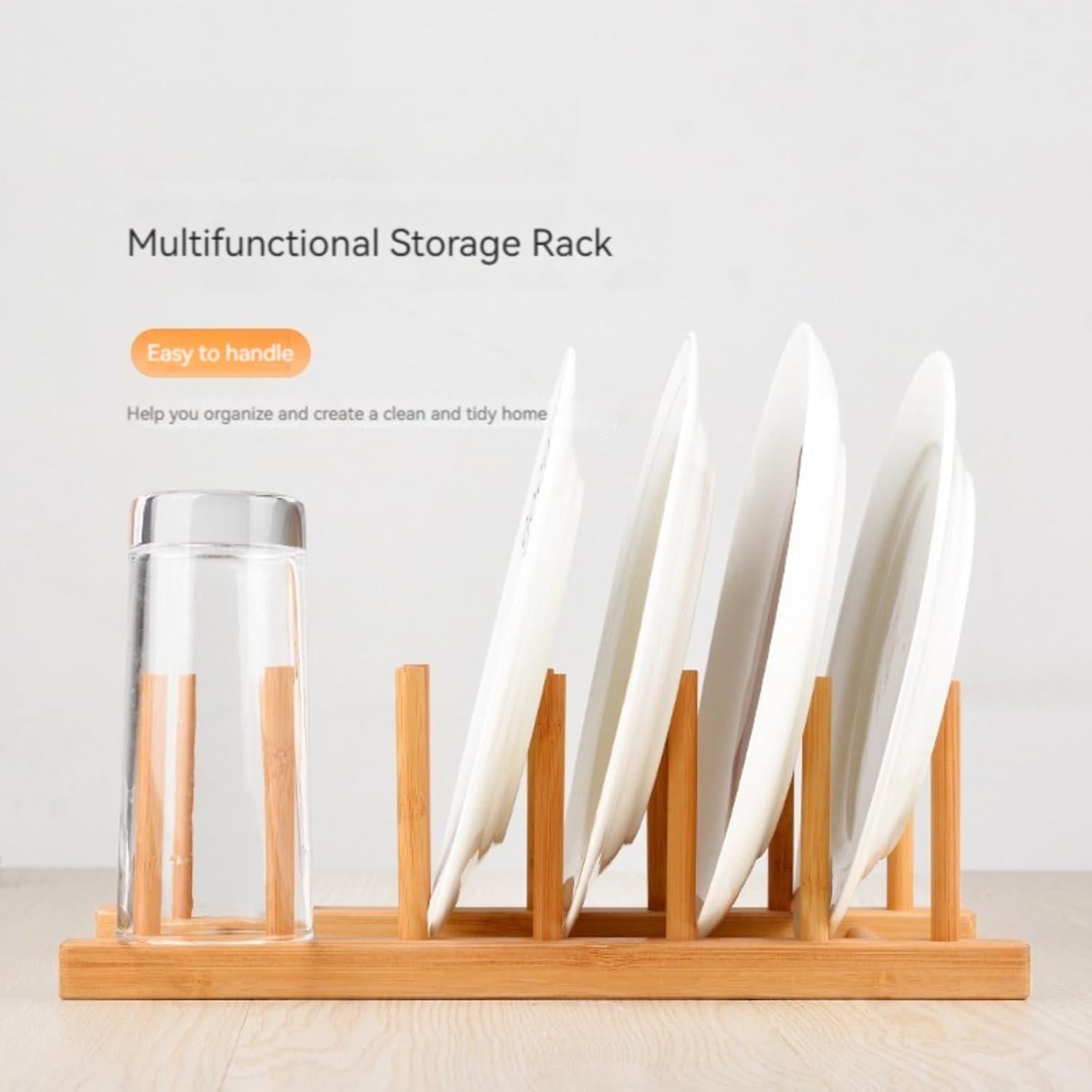 Soporte para Secar Platos de Bambú BVLJOY - Organizador de Cocina