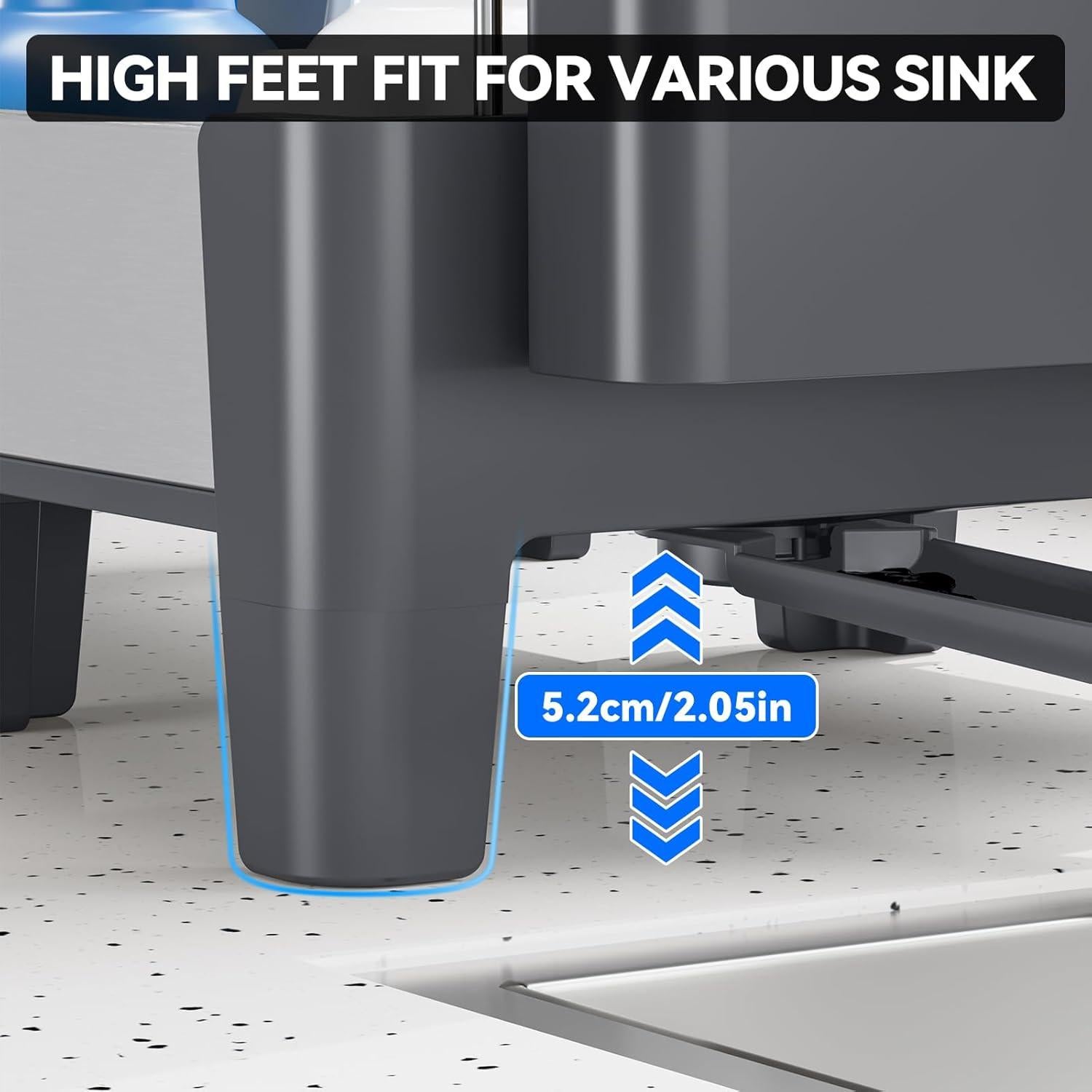 Escurridor de Platos Expandible Urackify Acero Inoxidable Gris