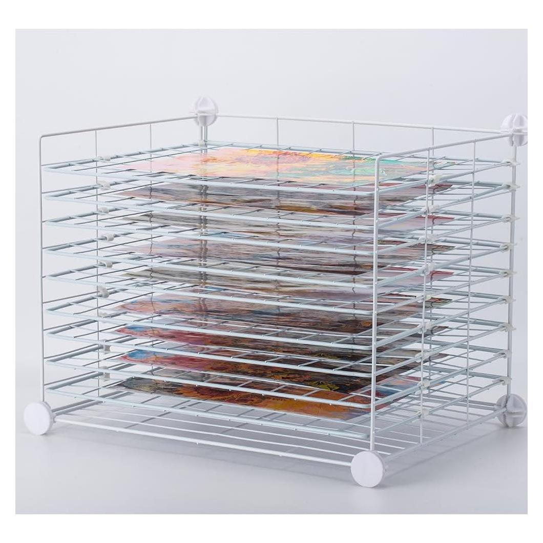 Estante para Secado de Arte FDSDEFEN 10 Estantes Metal Pared