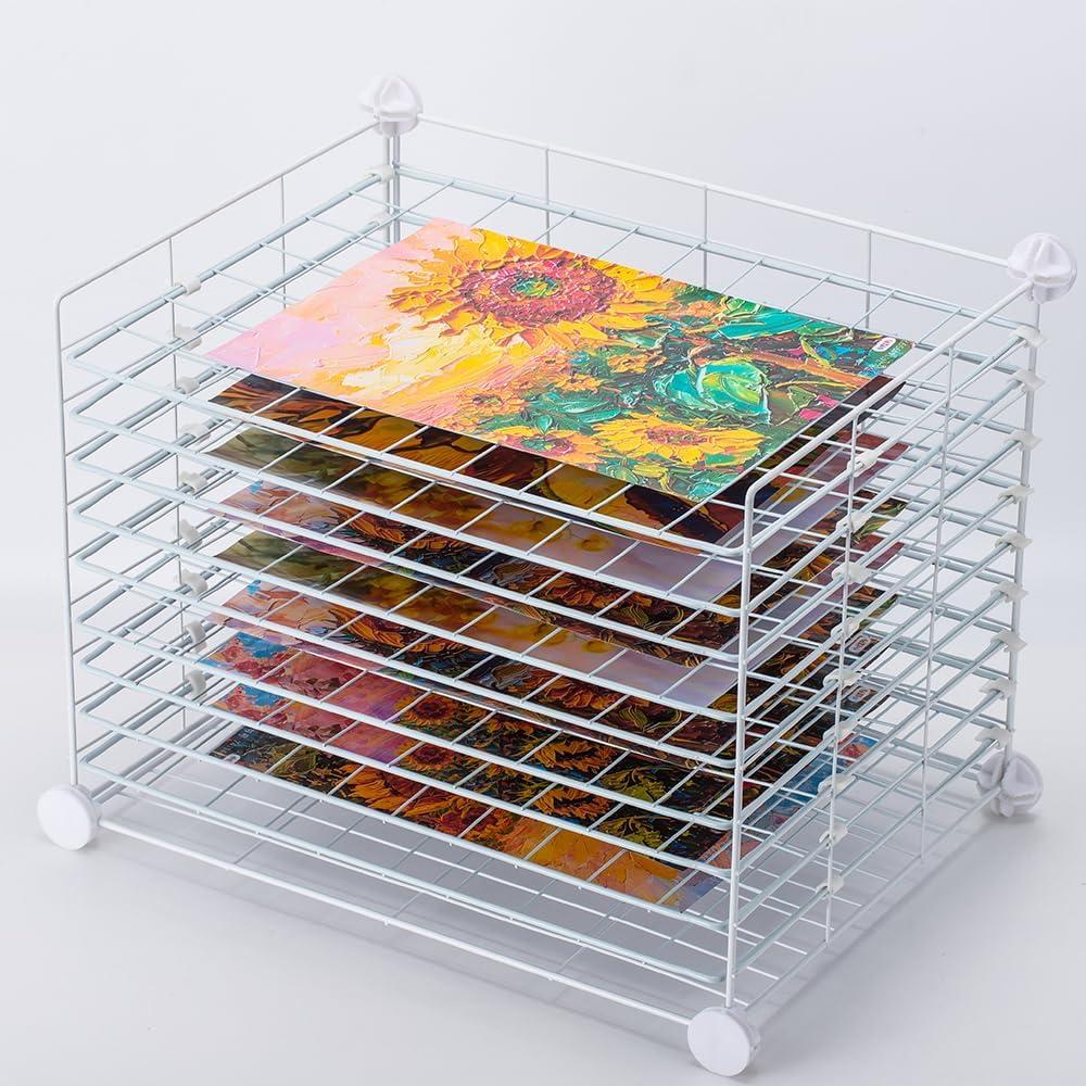 Estante para Secado de Arte FDSDEFEN 10 Estantes Metal Pared