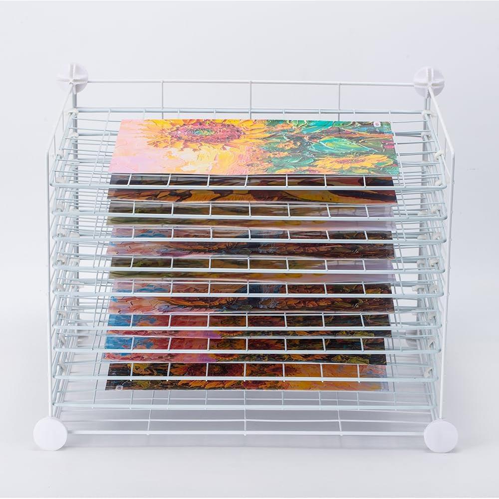 Estante para Secado de Arte FDSDEFEN 10 Estantes Metal Pared