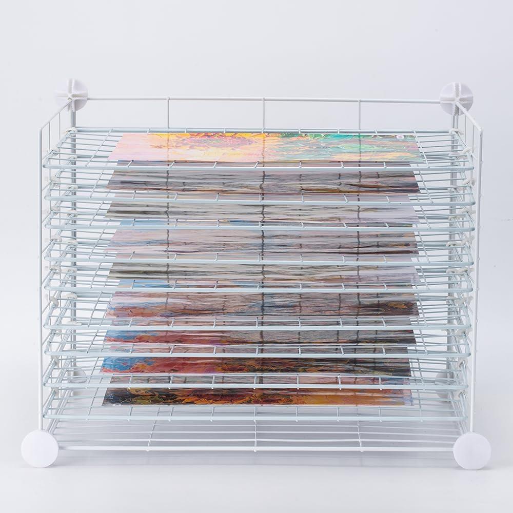 Estante para Secado de Arte FDSDEFEN 10 Estantes Metal Pared