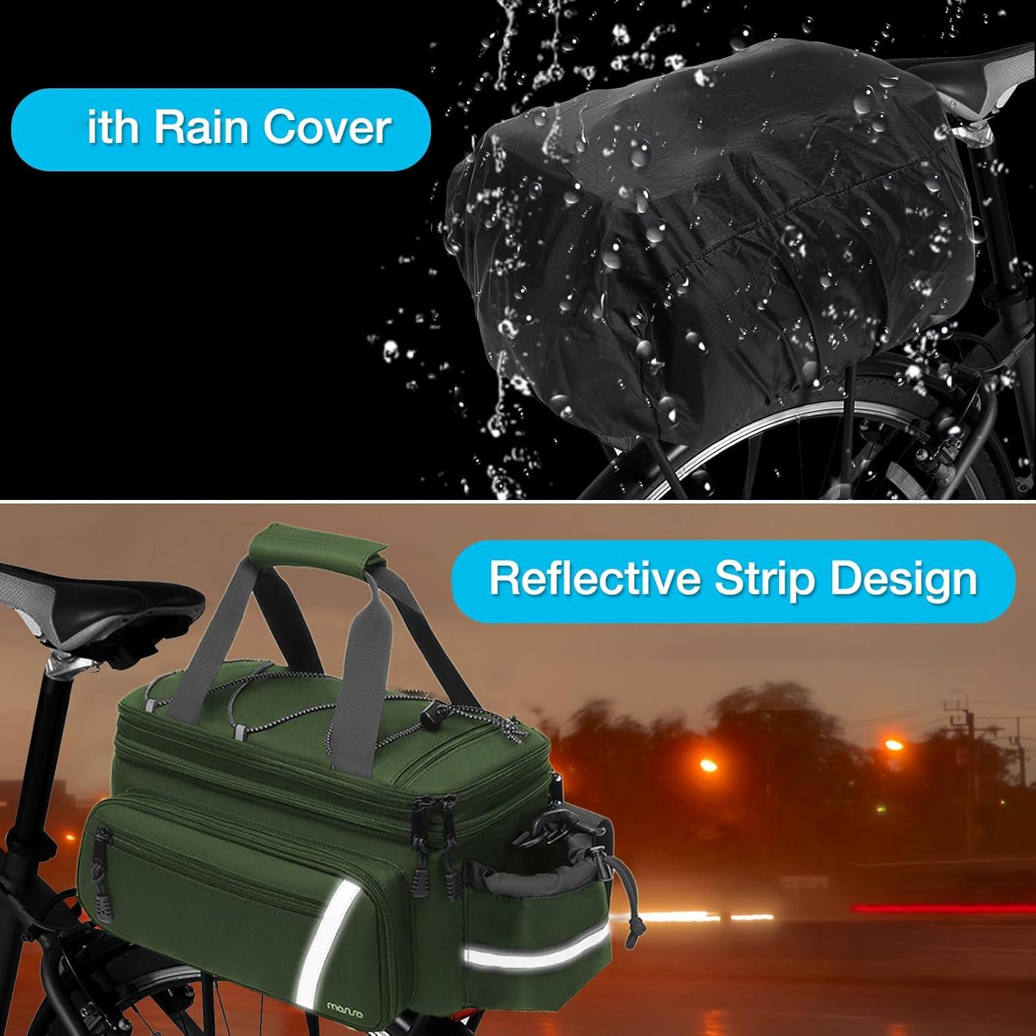 Bolsa de Soporte para Bicicleta MOSISO 8L Impermeable Verde