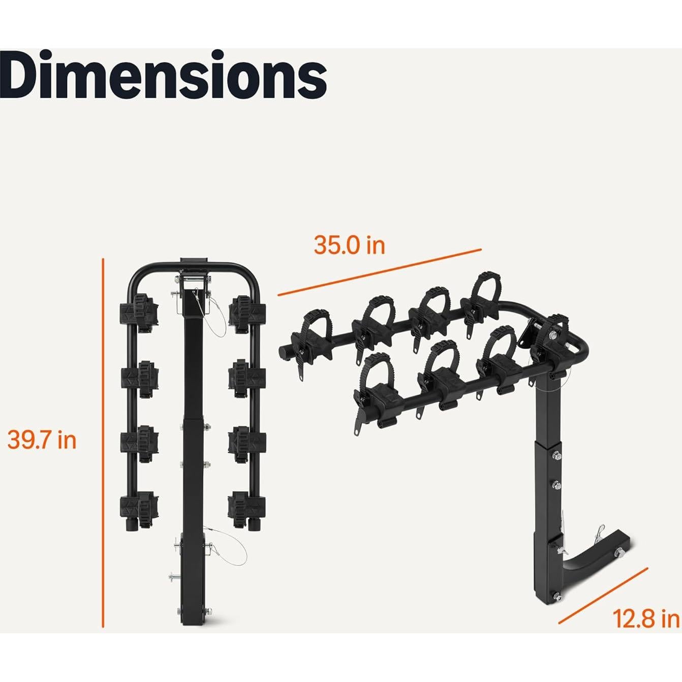 Soporte para Bicicletas Amazon Basics para 4 Bicicletas, Negro