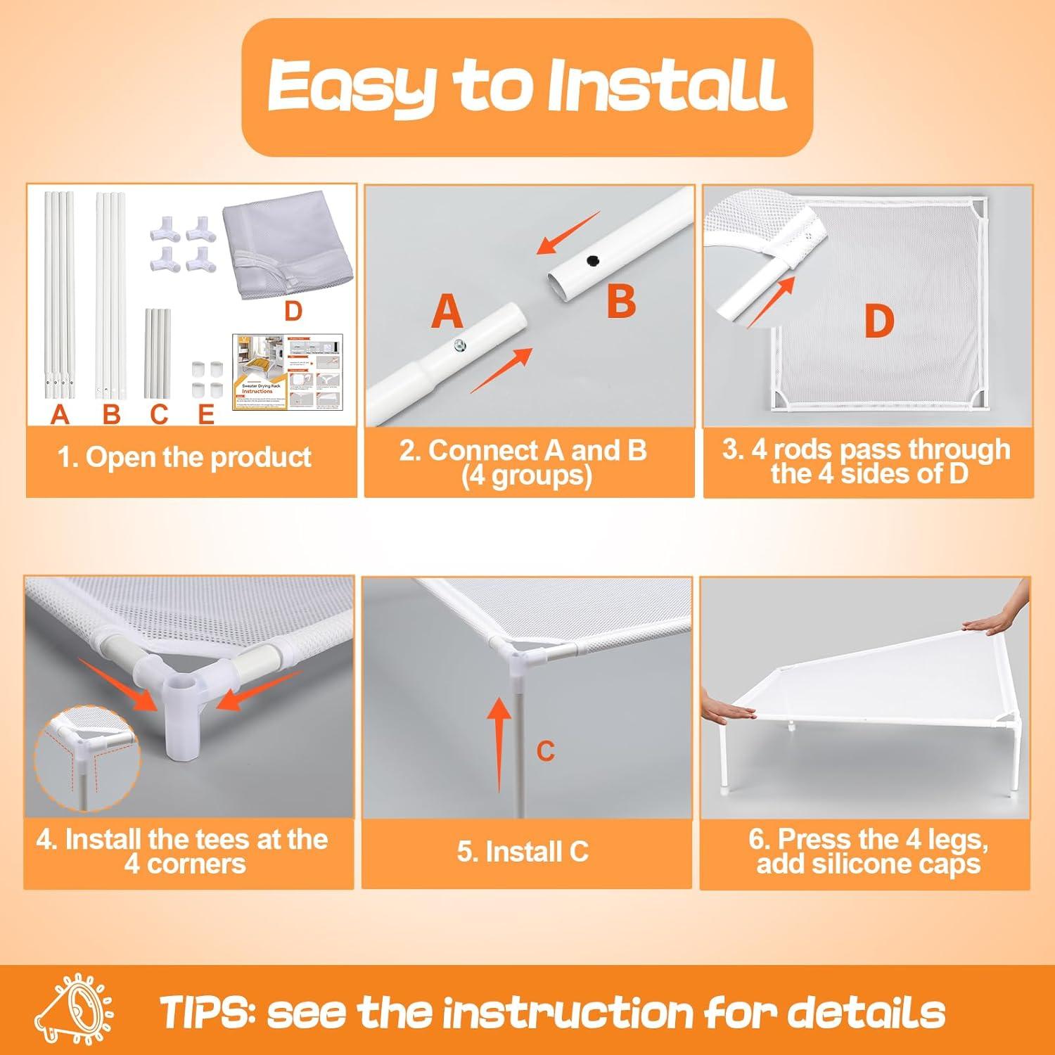 Estante para Secar Suéteres MADHOLLY Plegable 71.12x71.12cm
