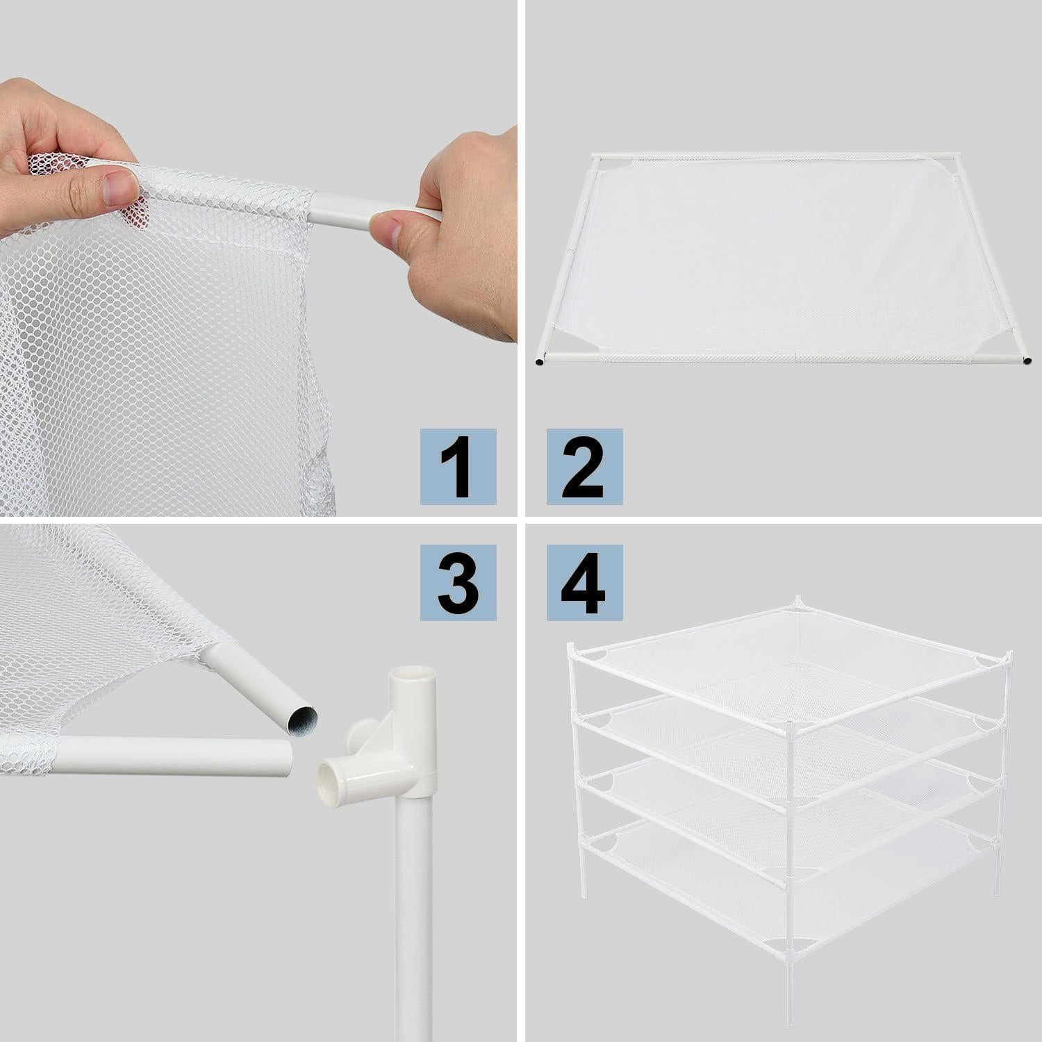 Estante Secar Ropa Xtsuen 4 Niveles Malla Plana 71 cm