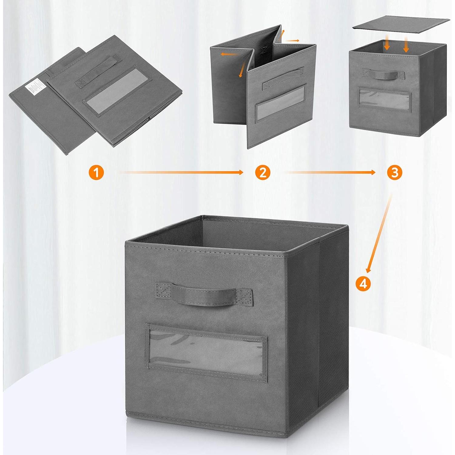 Cubo de Almacenamiento Artsdi 28 cm Plegable - 10 Unidades Gris