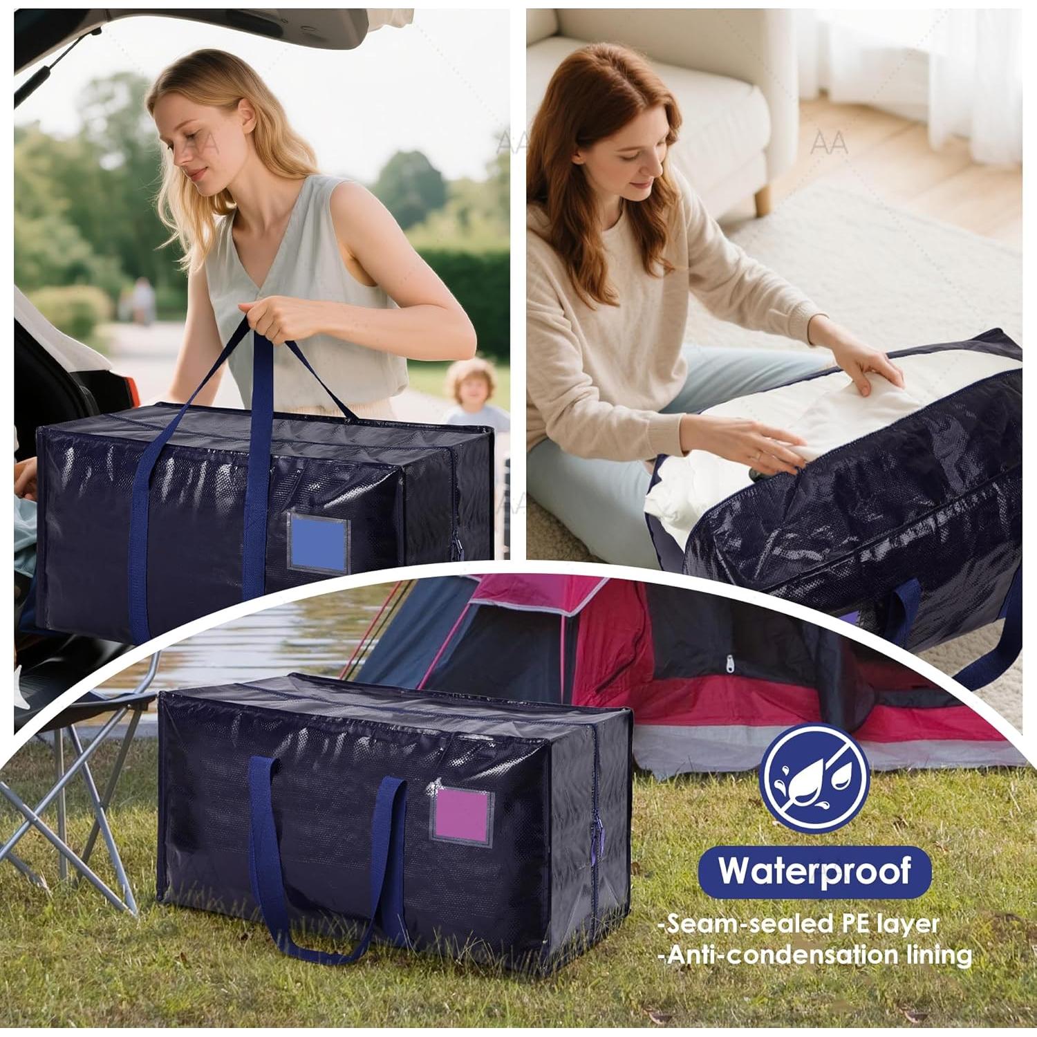 Paquete de 6 Bolsas de Mudanza RMOHRO 87L Azul Oscuro