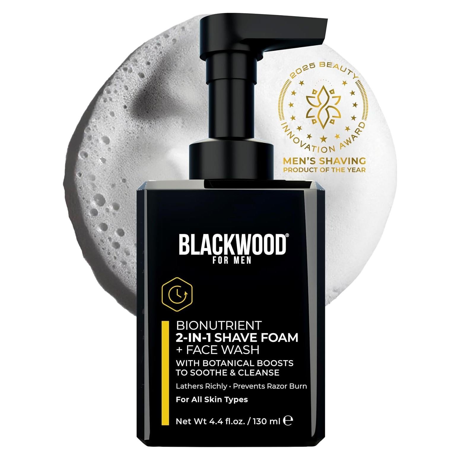 Espuma de Afeitar 2-en-1 Blackwood 125g + Limpiador Facial