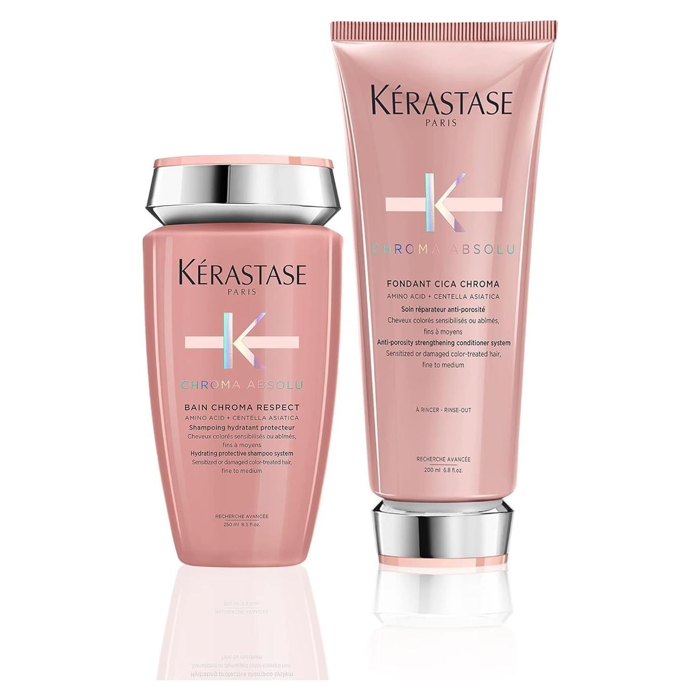 Kérastase Chroma Absolu Champú y Acondicionador 250ml - Cabello Tratado con Color