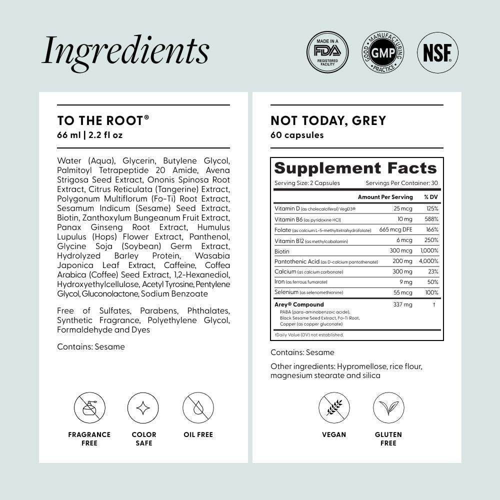 Suero y Suplemento para el Cabello Arey - Anti-Gris 1 Mes