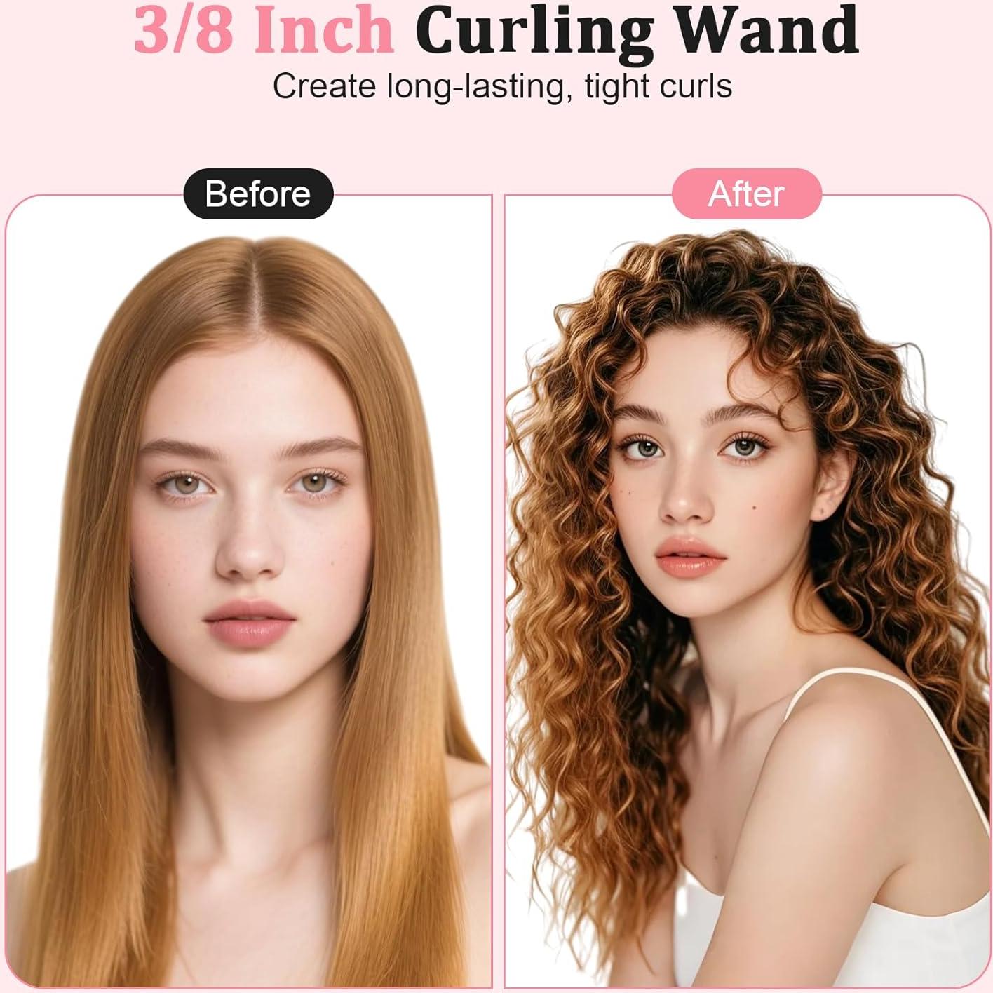 Plancha de Rizar Vnina 9mm Cerámica Temperatura Ajustable