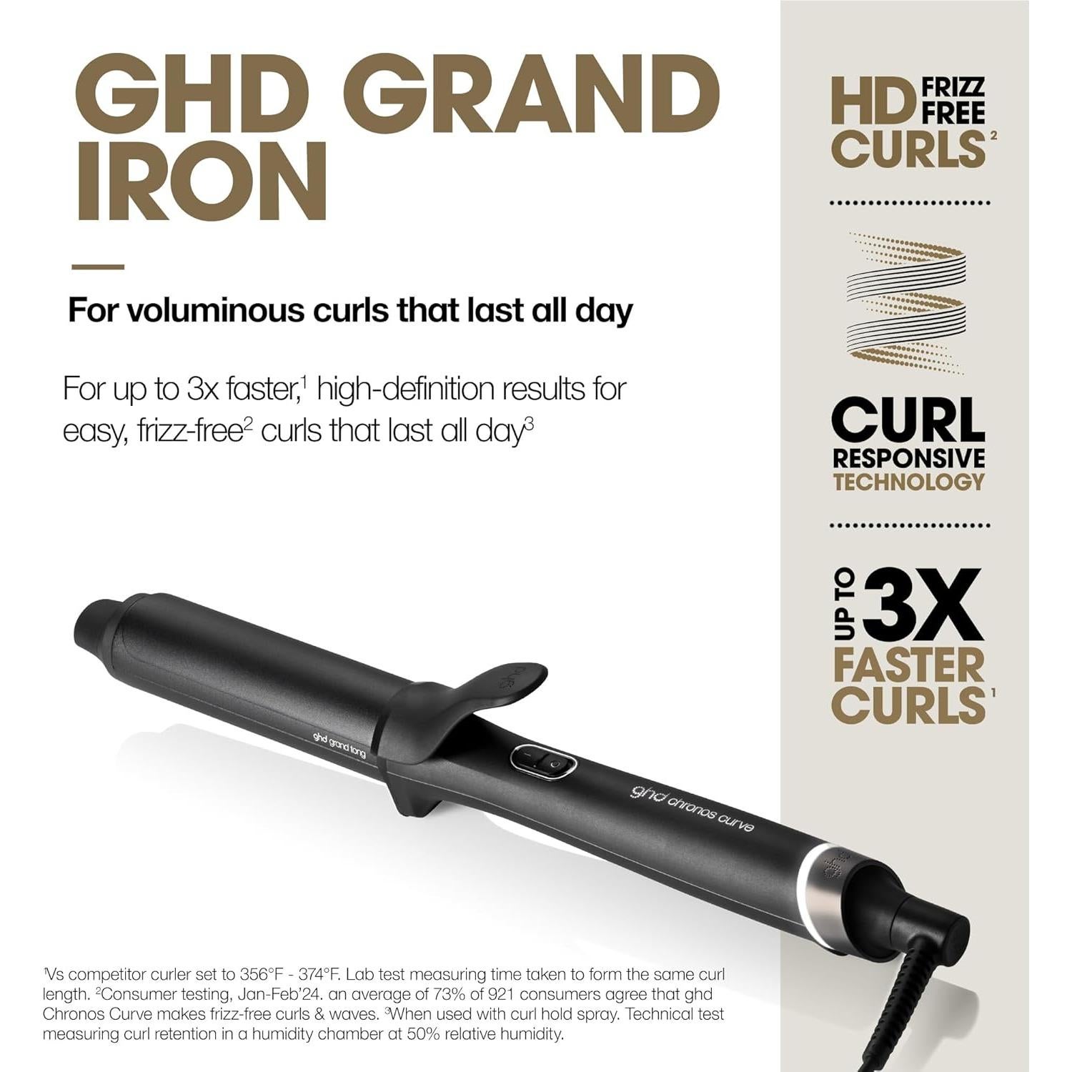Plancha de Rizar ghd Chronos Curve - Rizos Sin Frizz 3.18 cm