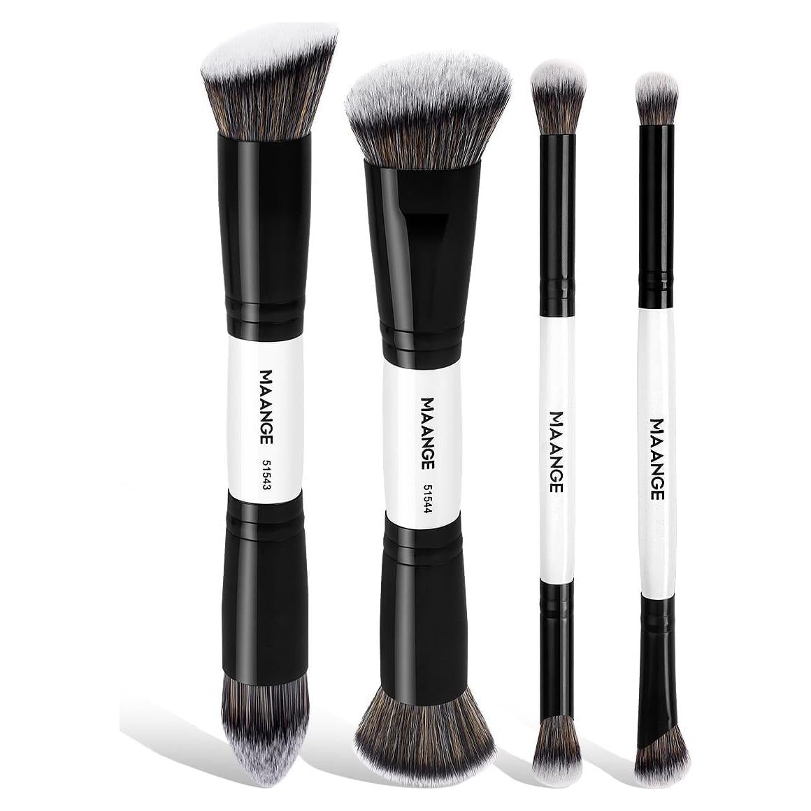 Juego de Brochas de Maquillaje MAANGE 4 Piezas Doble Cara