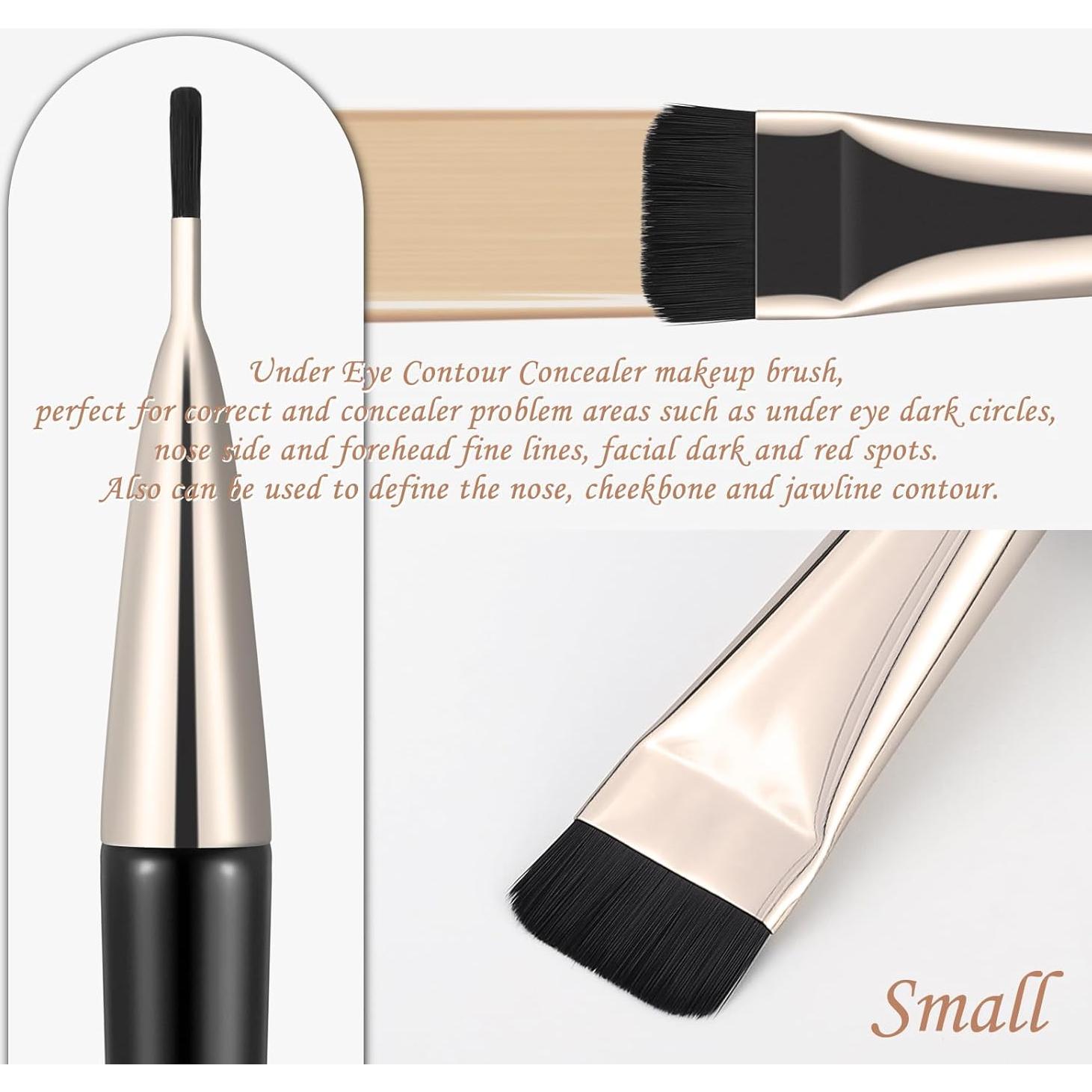 Brochas de Maquillaje KINGMAS 2Pcs Planas Ultra Finas