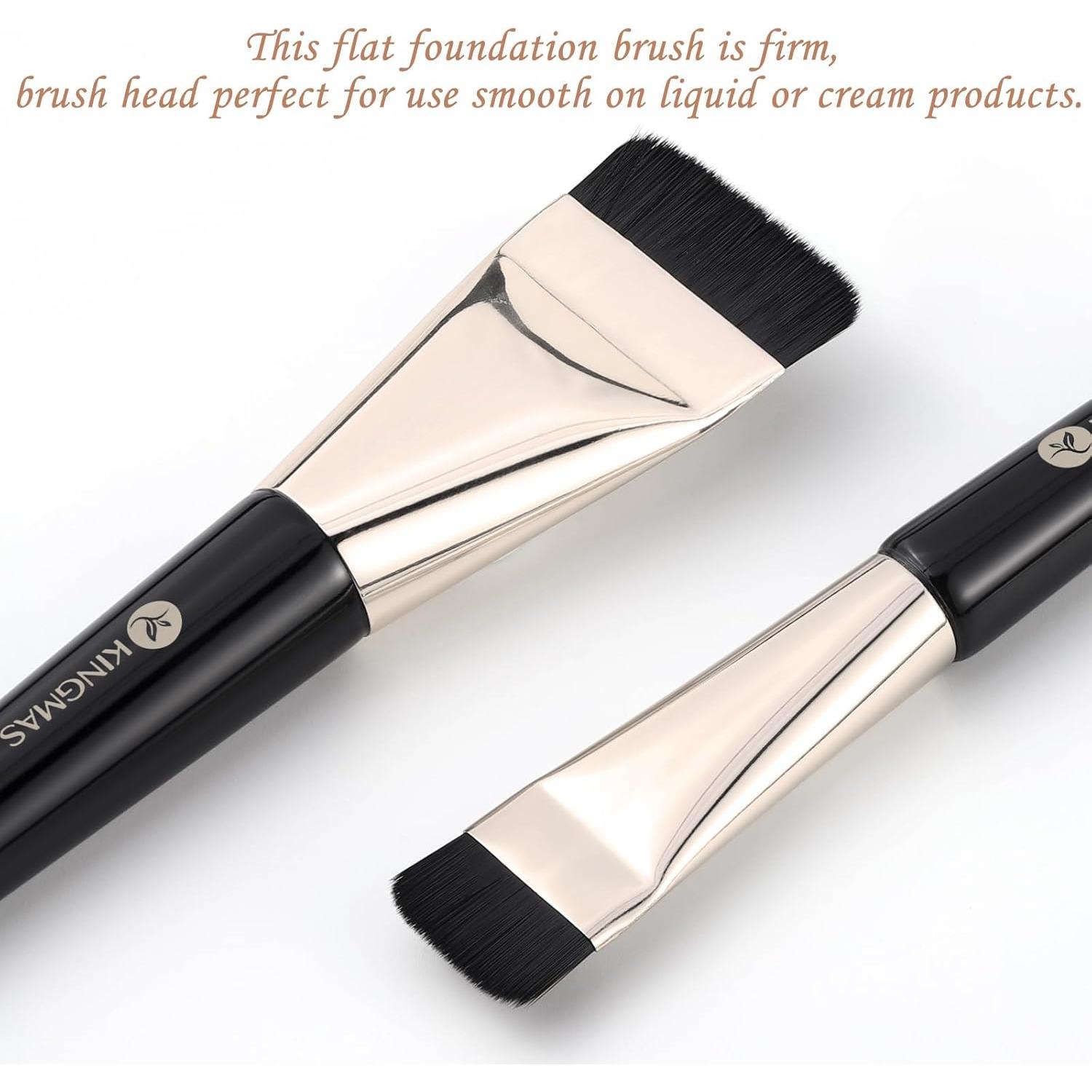 Brochas de Maquillaje KINGMAS 2Pcs Planas Ultra Finas